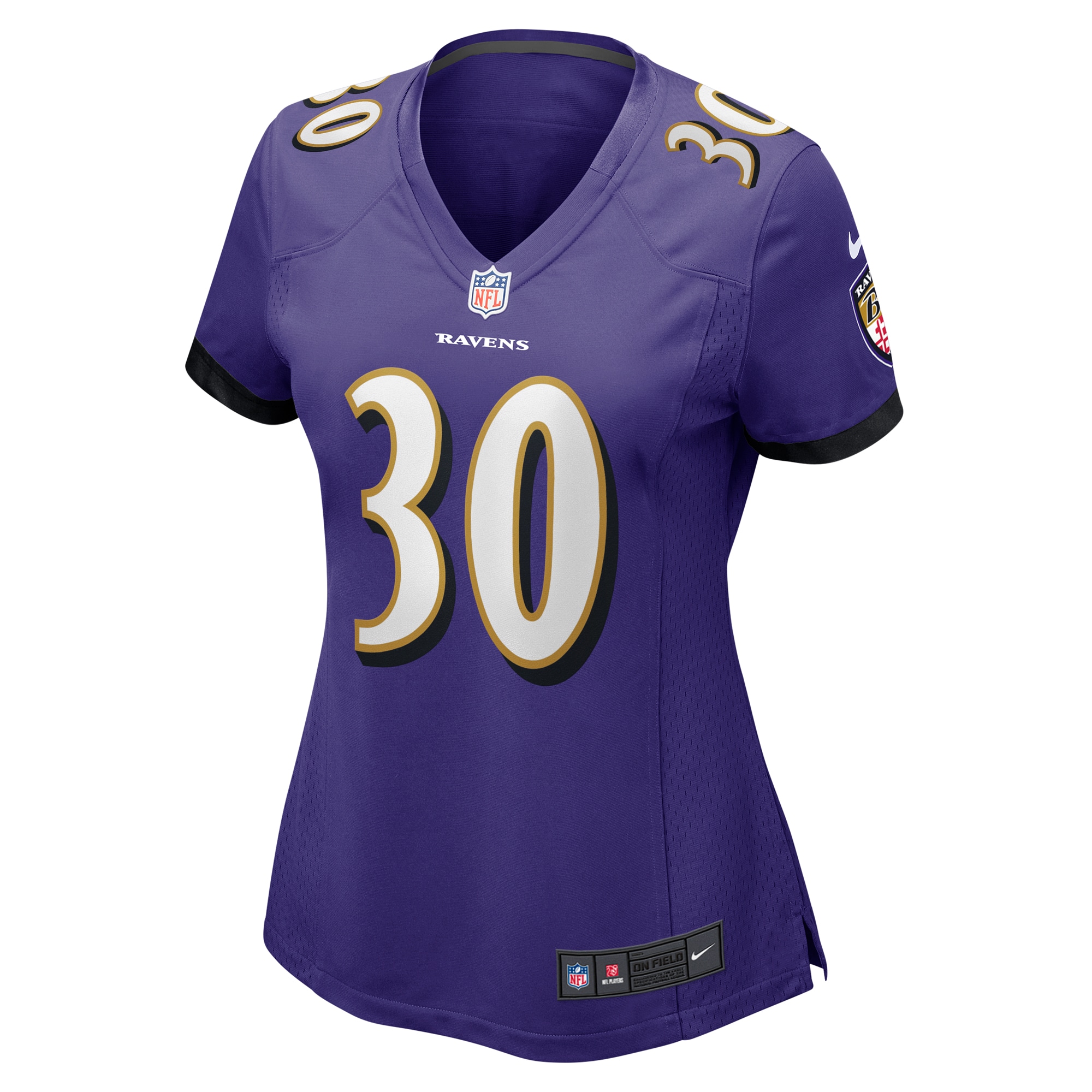 Alternative view of Trayvon Mullen Baltimore Ravens Game Jersey - Women's