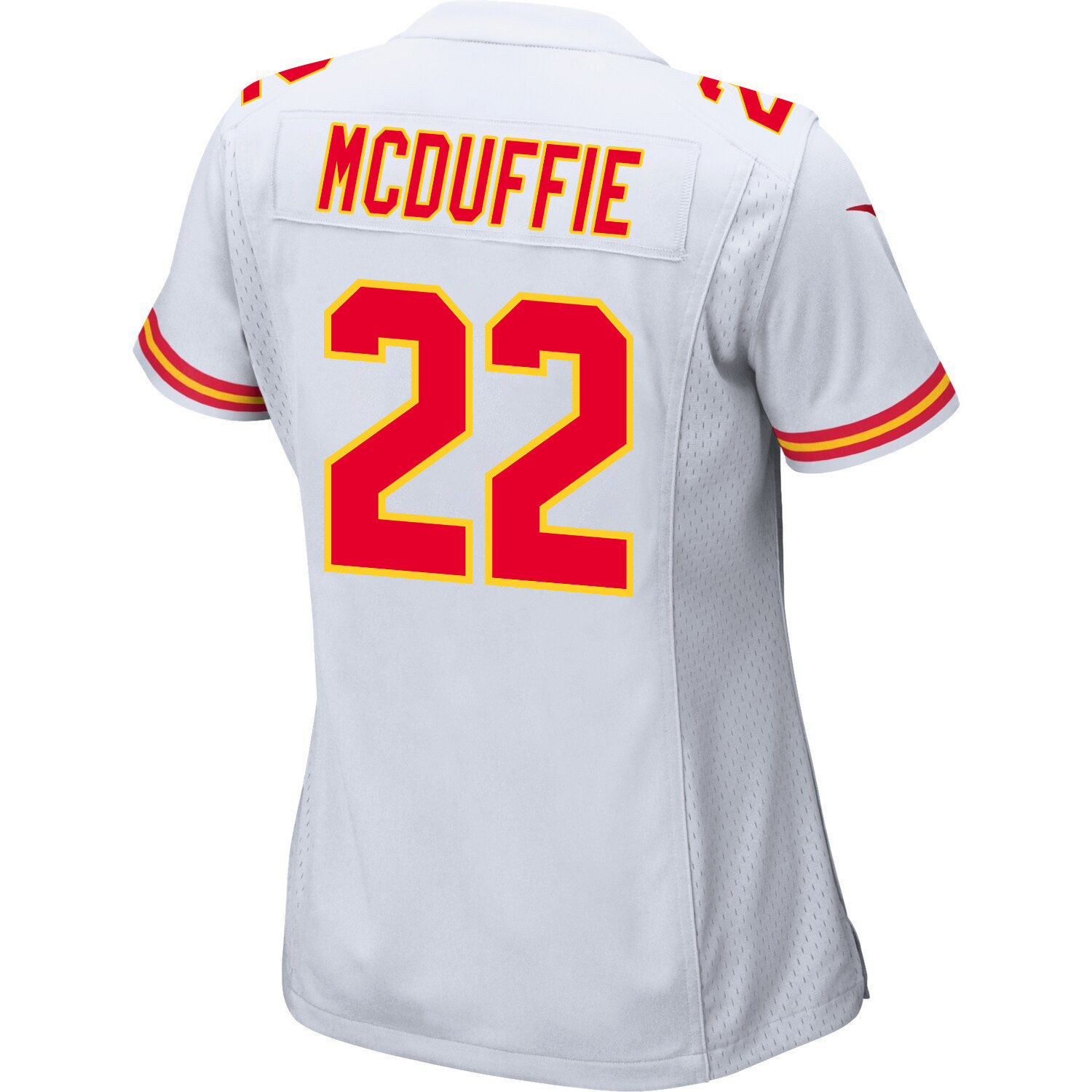 Trent McDuffie #22 Kansas City Chiefs Super Bowl LVIII Patch Game Jersey - Women's | White - Image 3