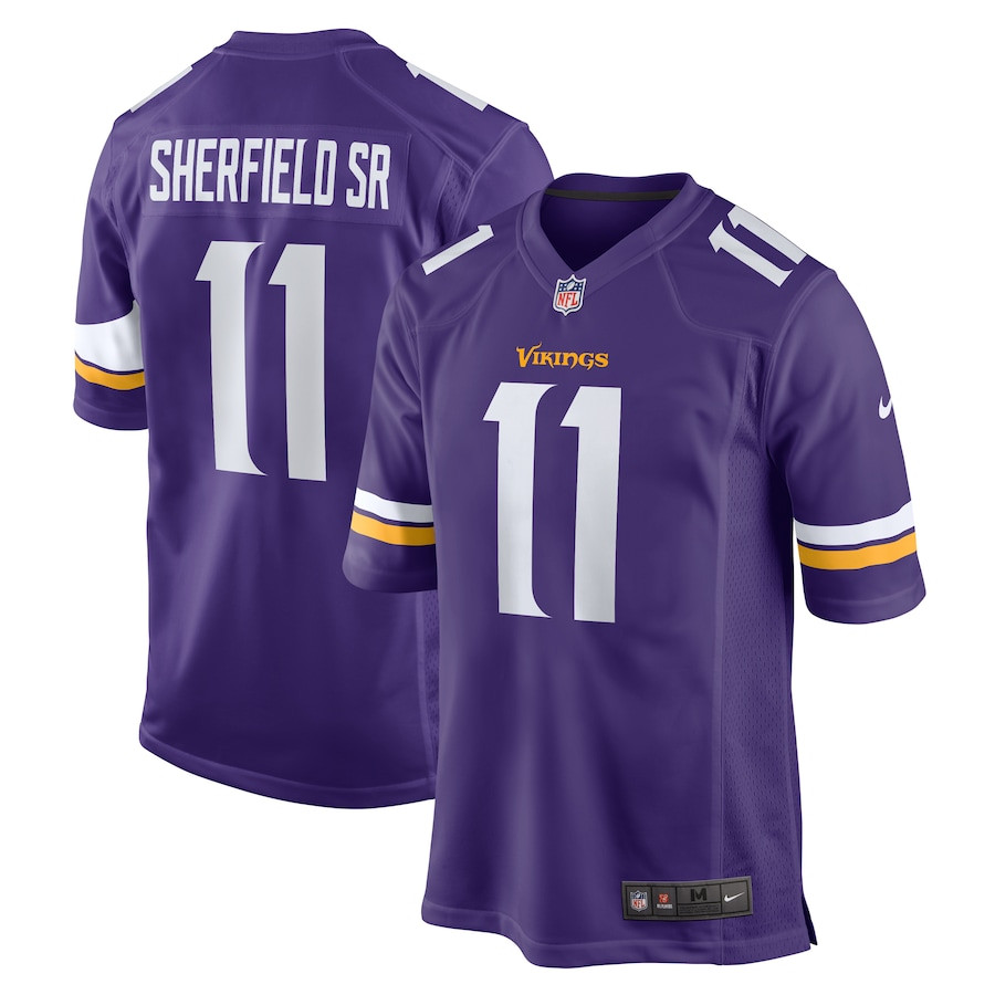 Trent Sherfield Sr. #11 Minnesota Vikings Game Jersey - Men's | Purple