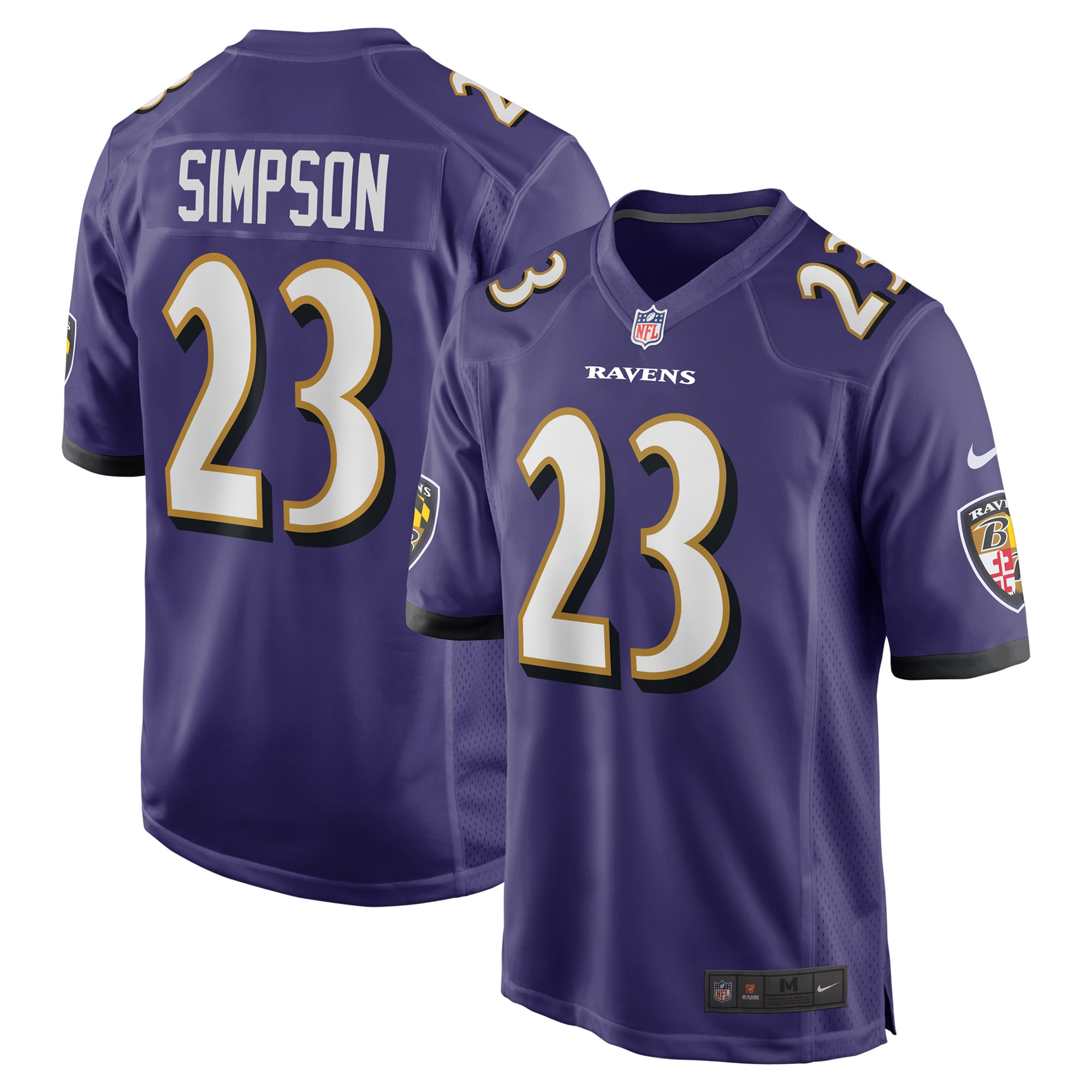 Trenton Simpson Baltimore Ravens Game Jersey - Men's