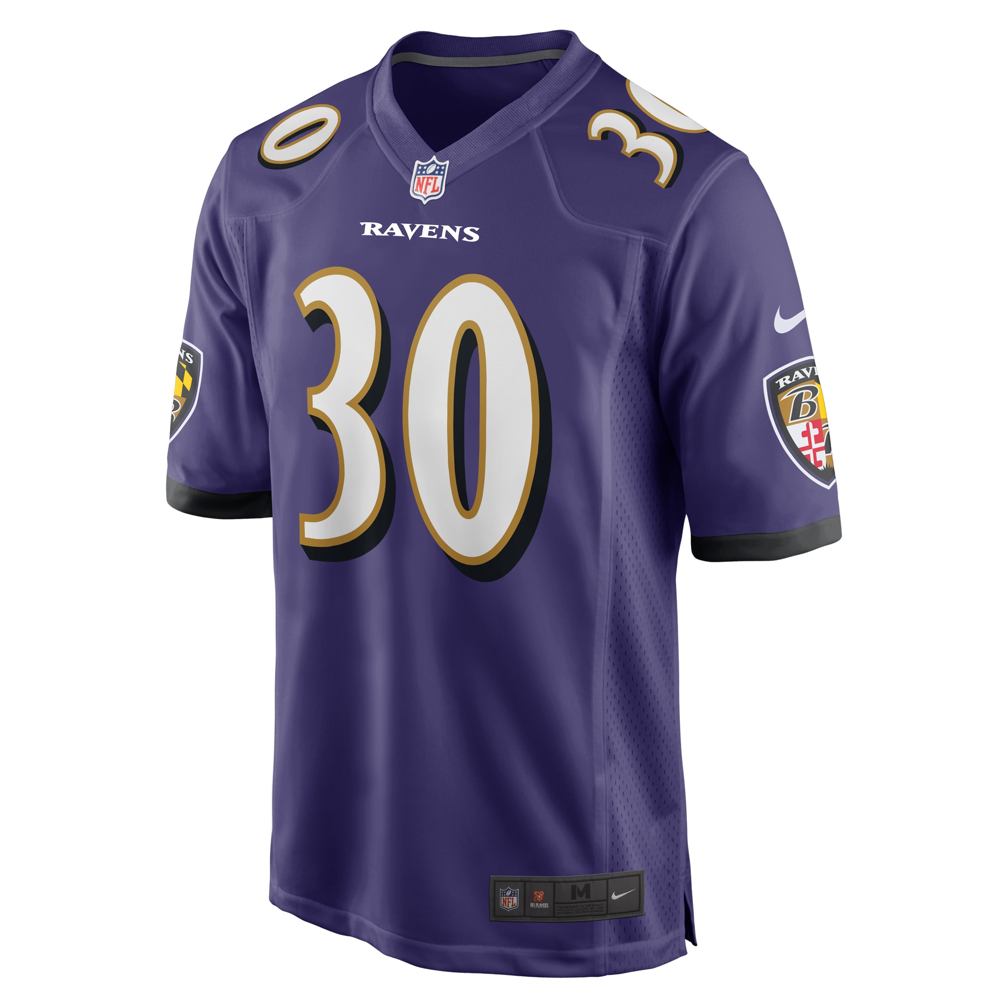 Alternative view of Trenton Simpson Baltimore Ravens Game Jersey - Men's
