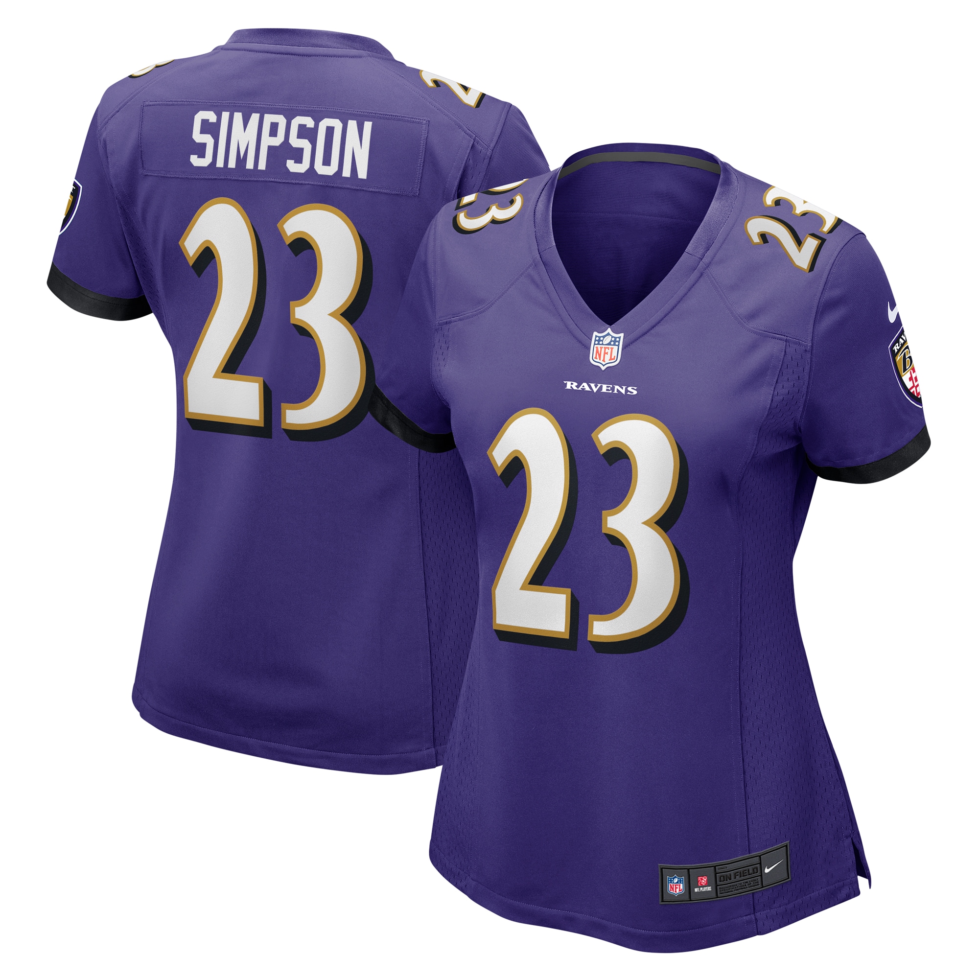 Trenton Simpson Baltimore Ravens Game Jersey - Women's