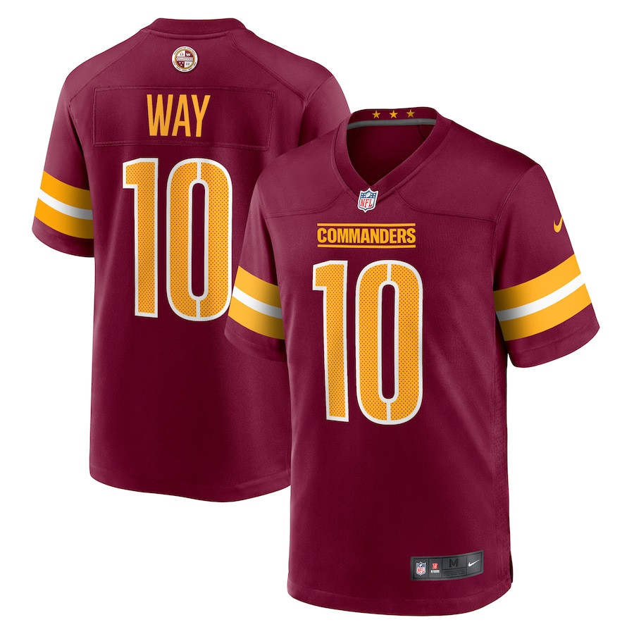 Tress Way #10 Washington Commanders Game Jersey - Men's | Burgundy