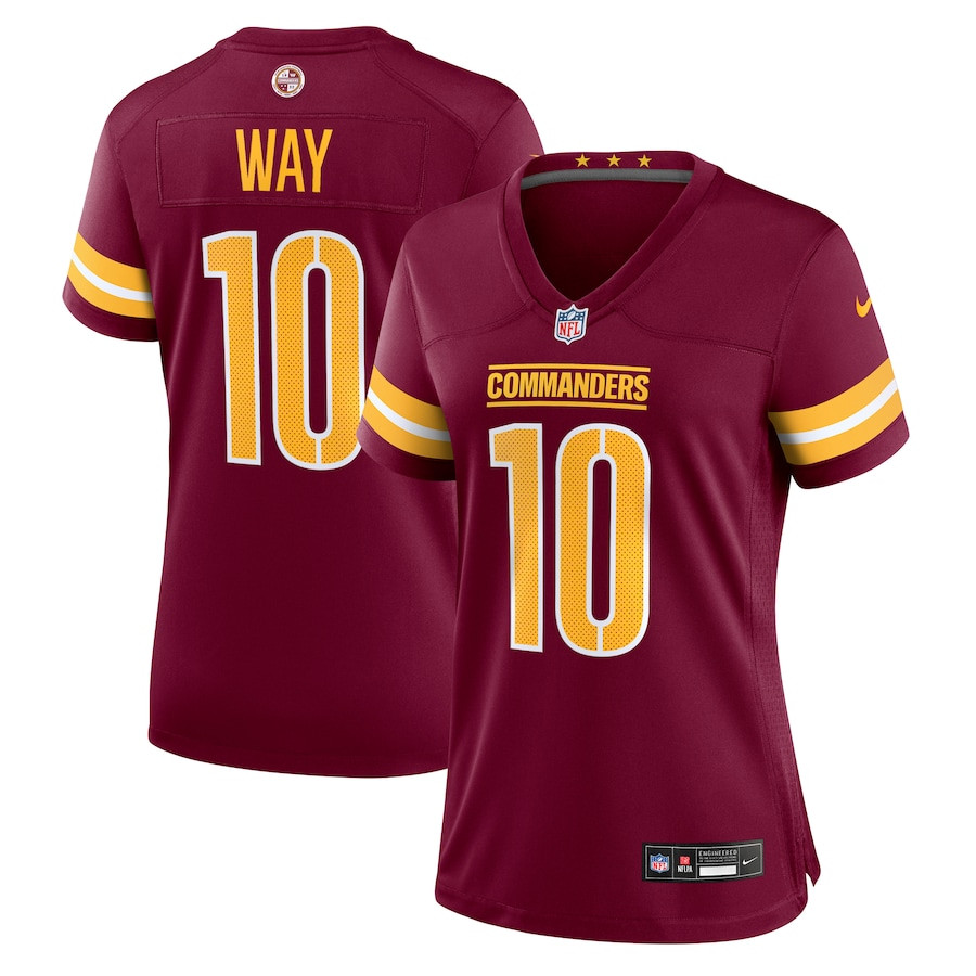 Tress Way #10 Washington Commanders Game Jersey - Women's | Burgundy