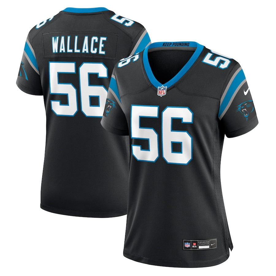 Trevin Wallace #56 Carolina Panthers Game Jersey - Women's | Black