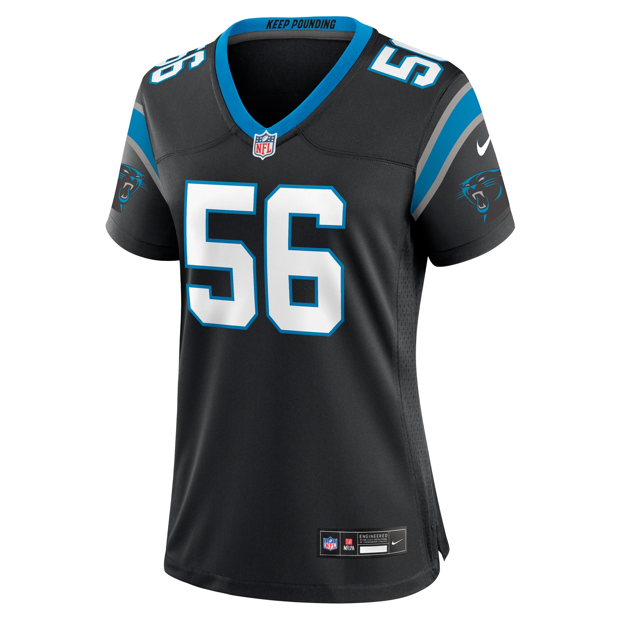 Alternative view of Trevin Wallace Carolina Panthers Game Jersey - Women's