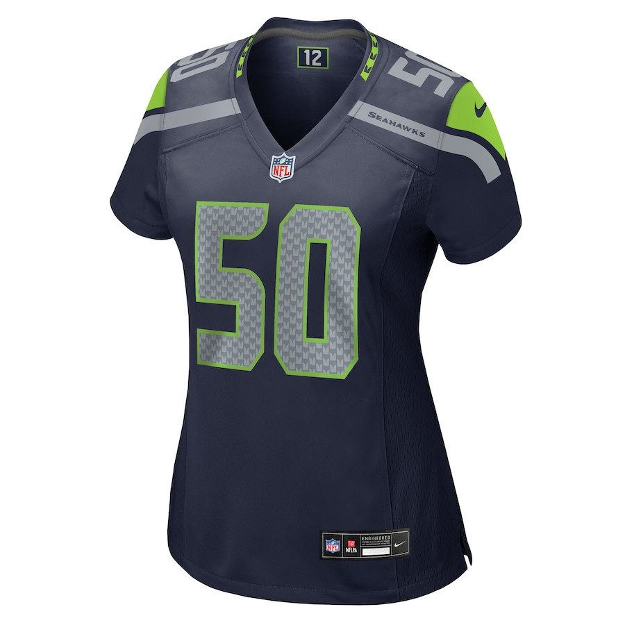 Alternative view of Trevis Gipson #50 Seattle Seahawks Game Jersey - Women's | College Navy