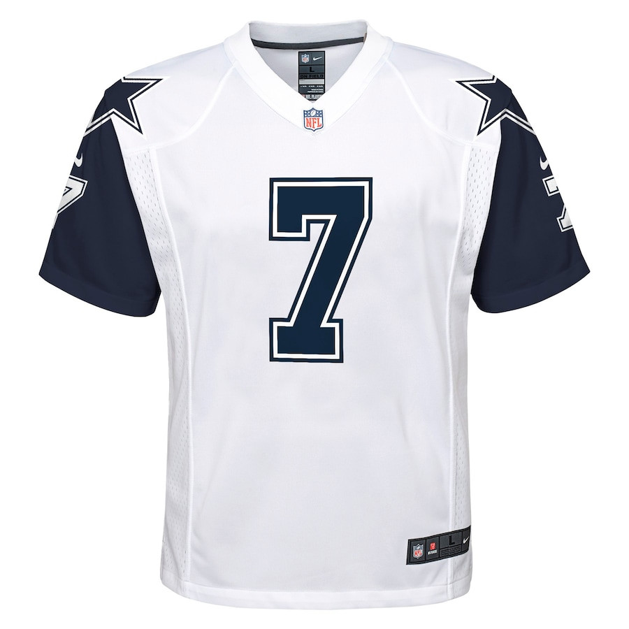 Alternative view of Trevon Diggs #7 Dallas Cowboys Alternate Game Jersey - Youth | White