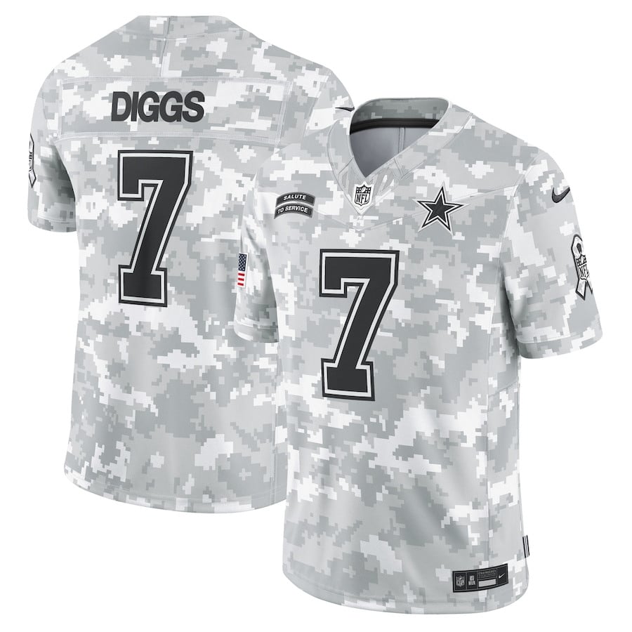 Trevon Diggs #7 Dallas Cowboys Salute To Service Limited Jersey - Men's | Arctic Camo