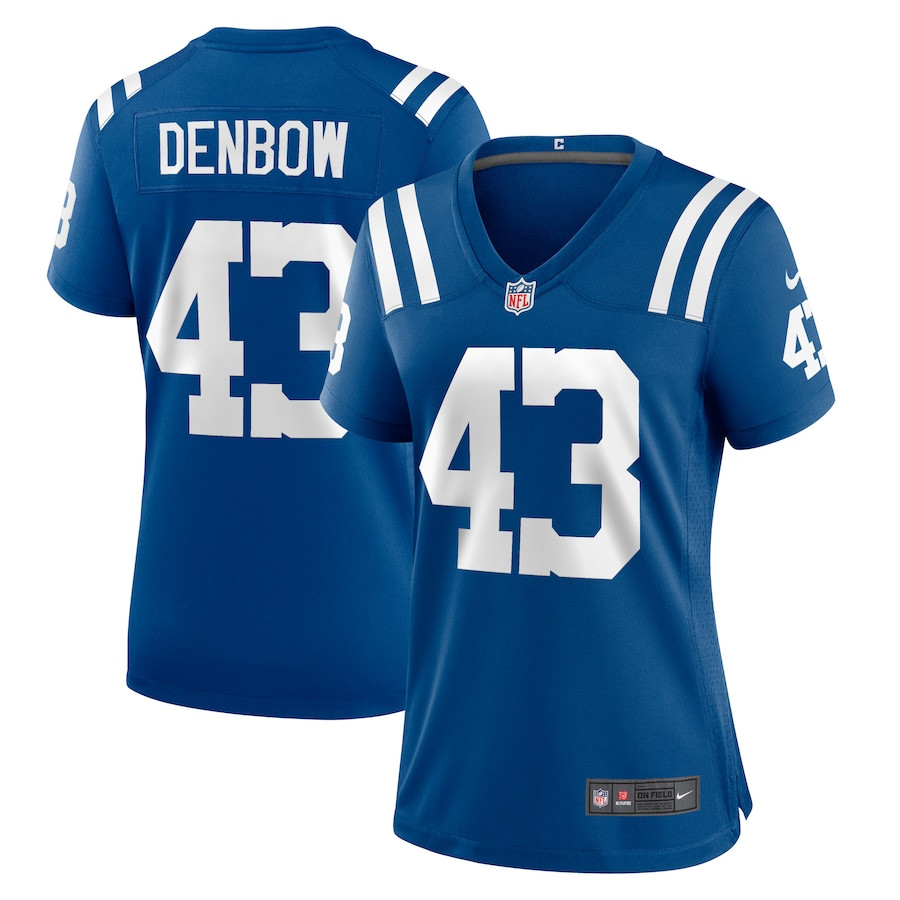 Trevor Denbow #43 Indianapolis Colts Game Jersey - Women's | Royal
