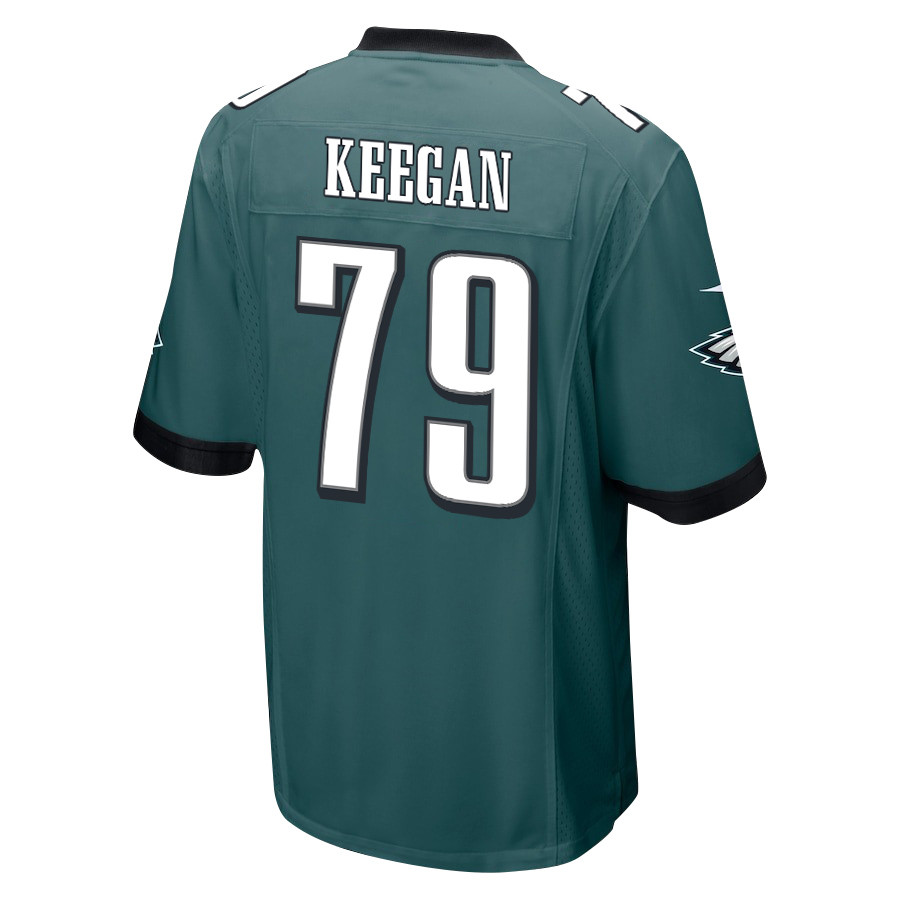 Alternative view of Trevor Keegan #79 Philadelphia Eagles Super Bowl LIX Game Jersey - Men's | Midnight Green