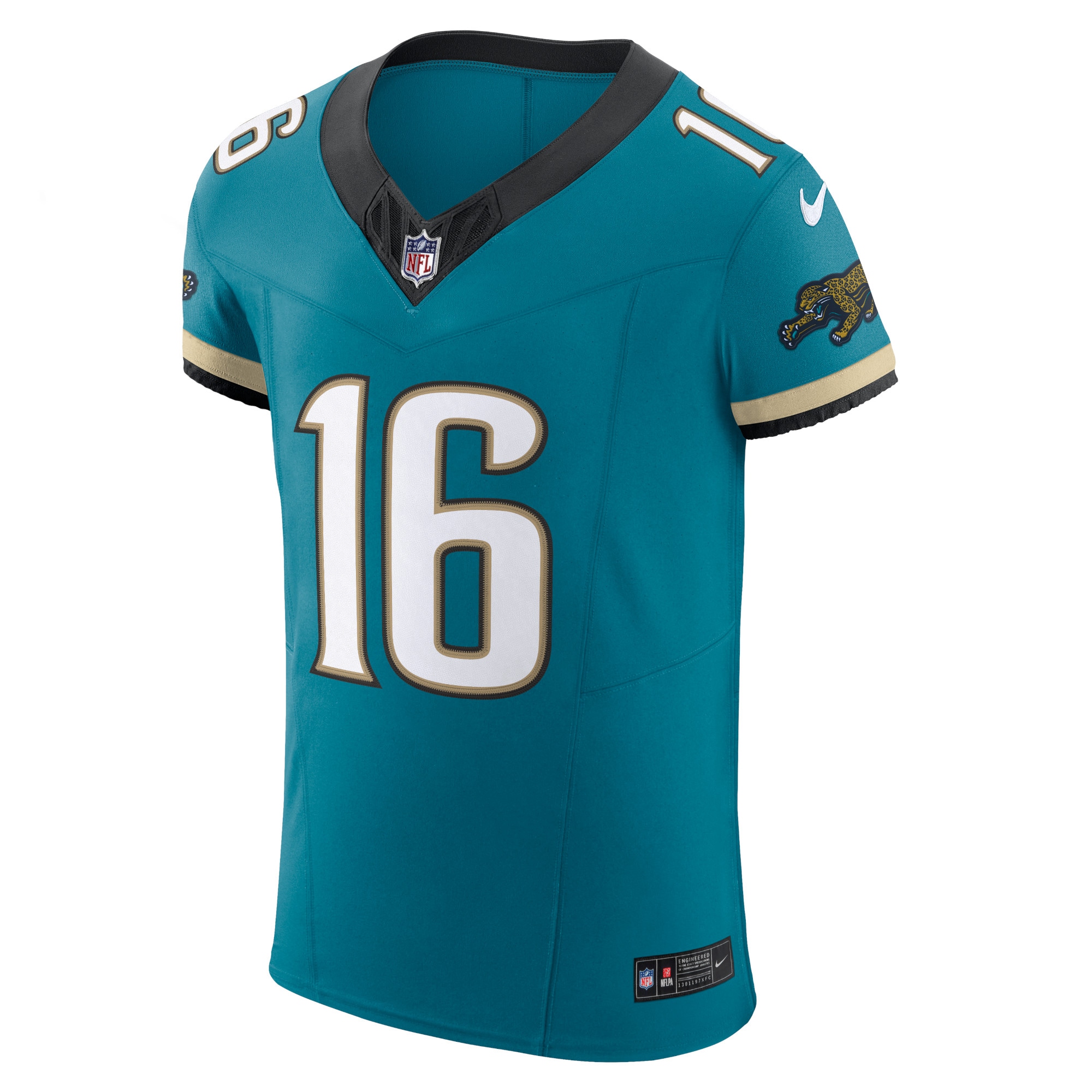 Alternative view of Trevor Lawrence Jacksonville Jaguars Throwback Elite Jersey - Men's