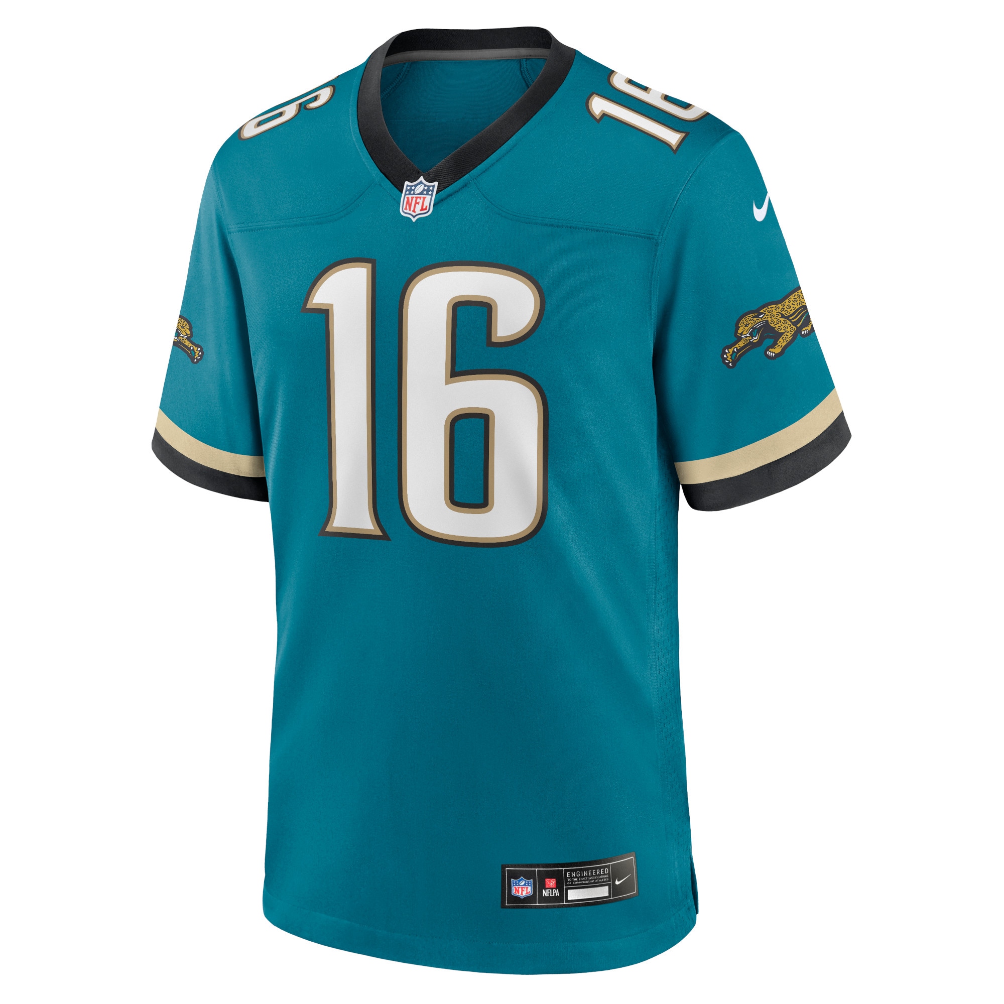 Alternative view of Trevor Lawrence Jacksonville Jaguars Throwback Game Jersey - Men's
