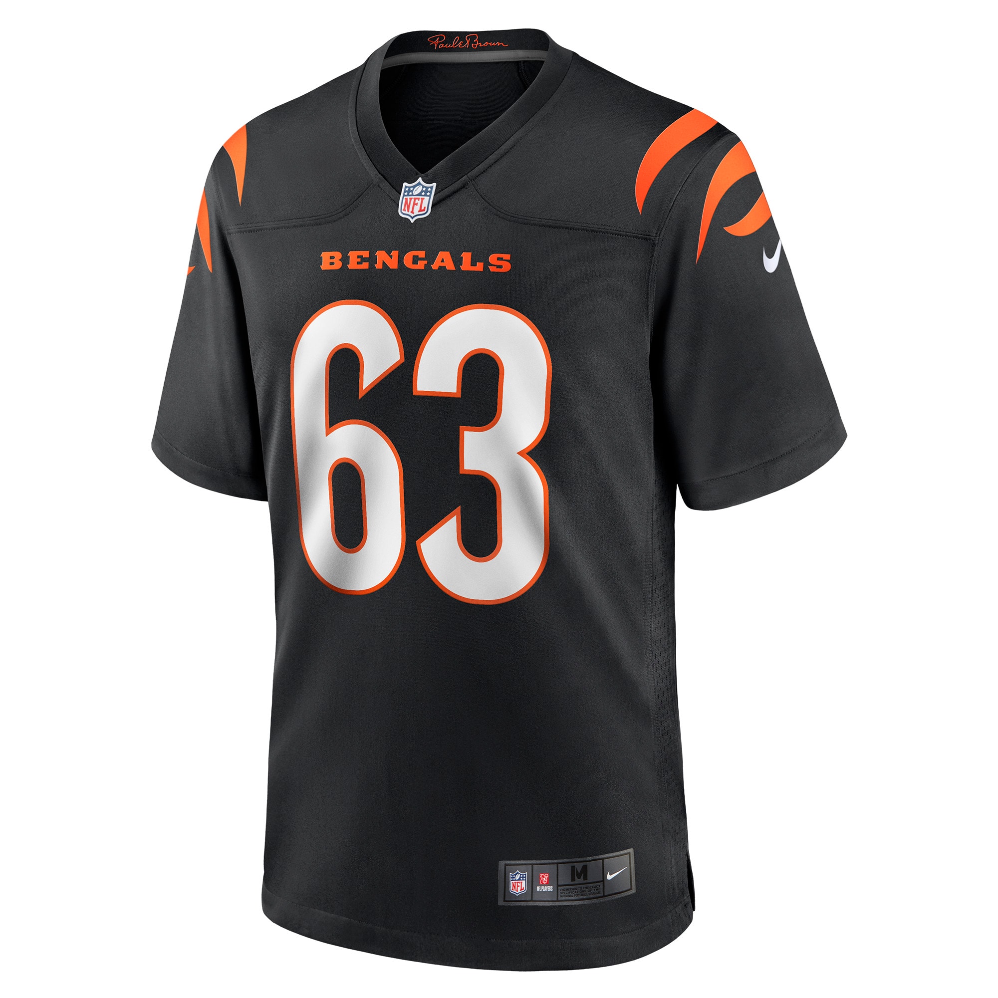 Alternative view of Trey Hill Cincinnati Bengals Game Jersey - Men's