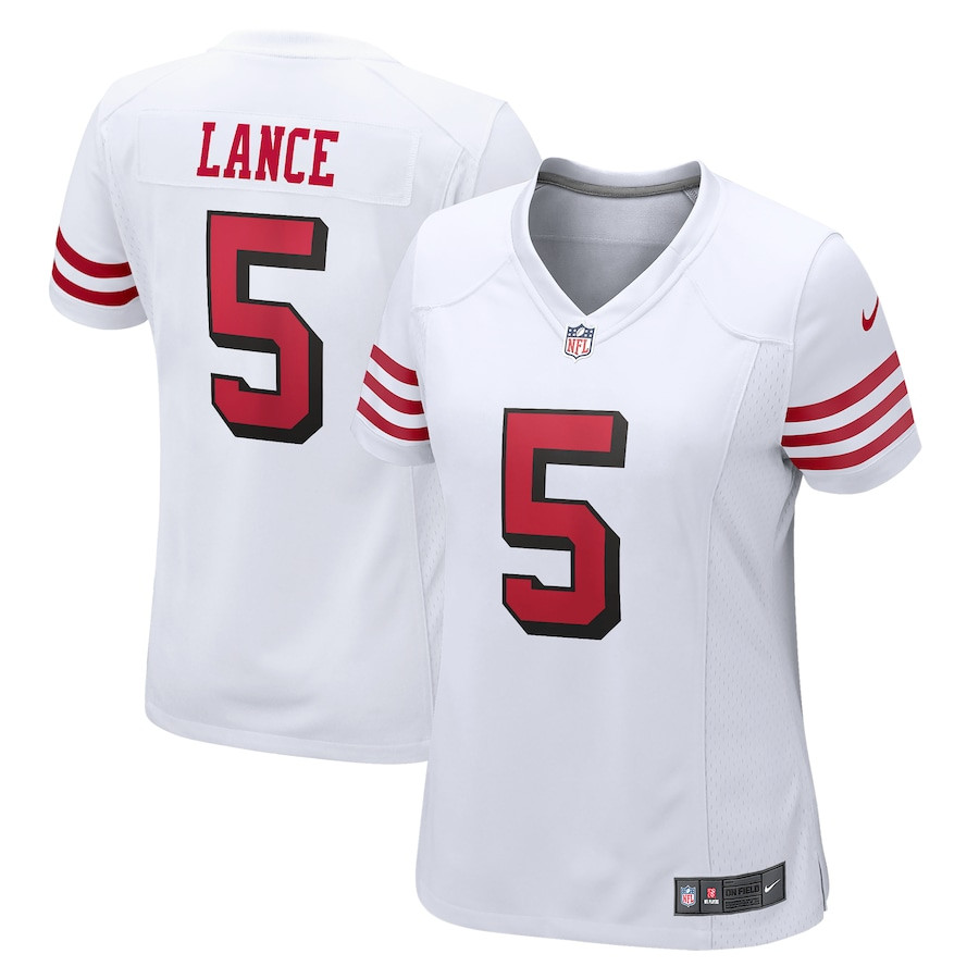 Trey Lance #5 San Francisco 49ers Game Jersey - Women's | White