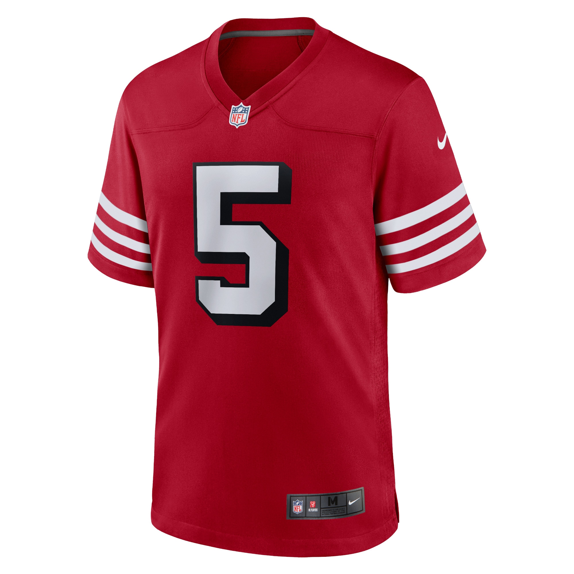 Alternative view of Trey Lance San Francisco 49ers Alternate Game Jersey - Men's