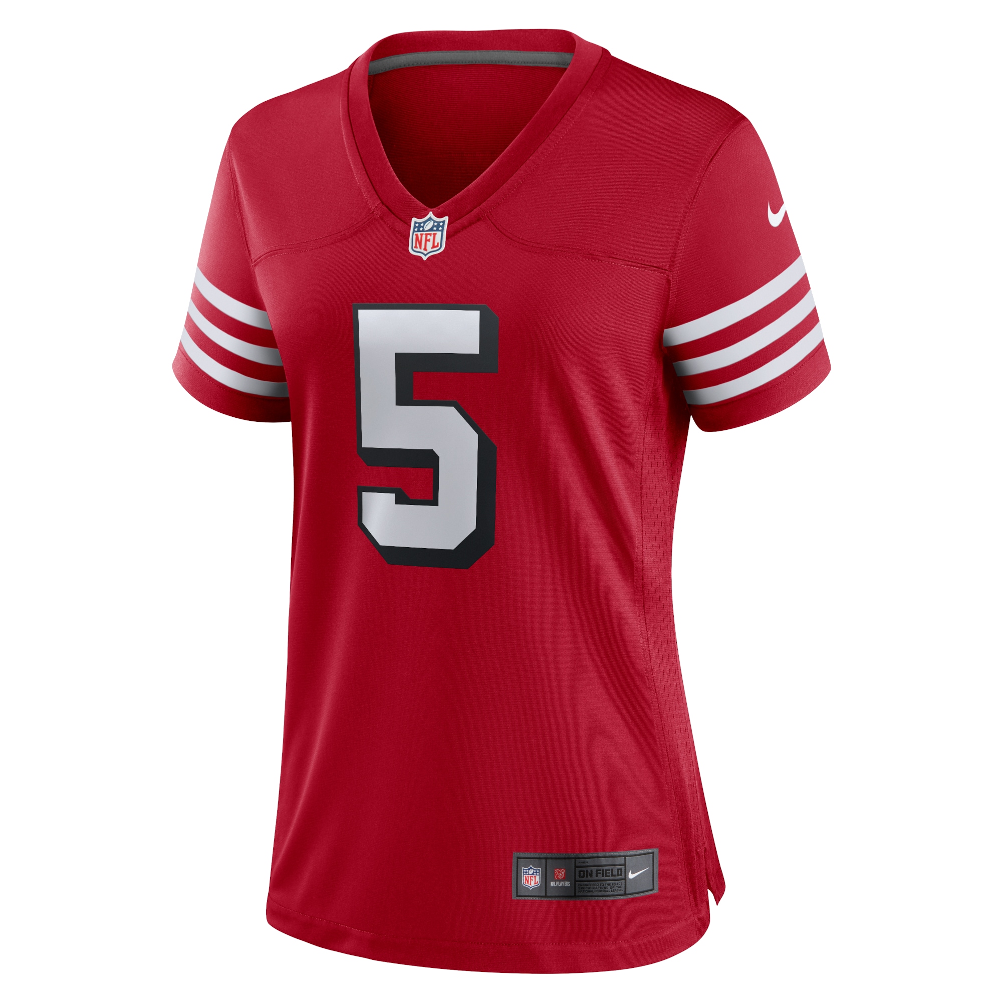 Alternative view of Trey Lance San Francisco 49ers Alternate Game Jersey - Women's