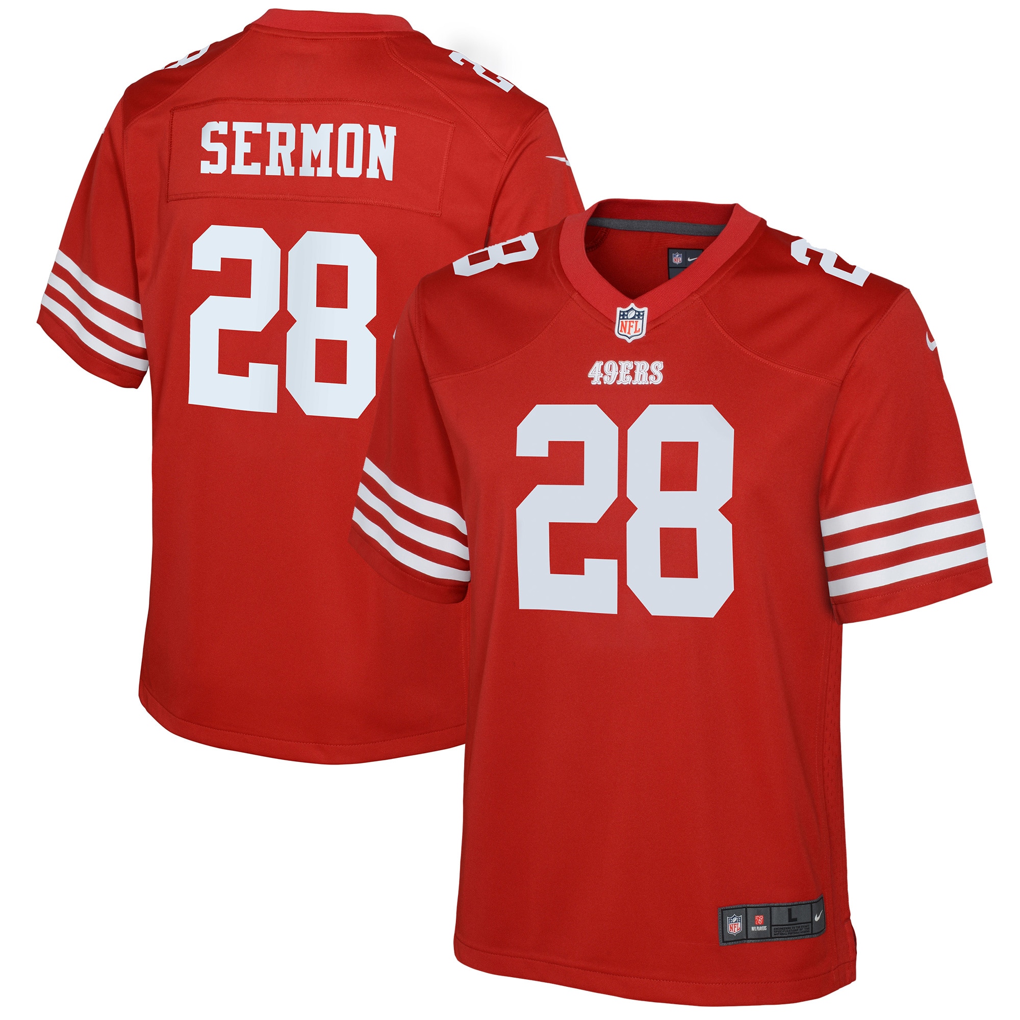 Trey Sermon San Francisco 49ers Game Jersey - Youth