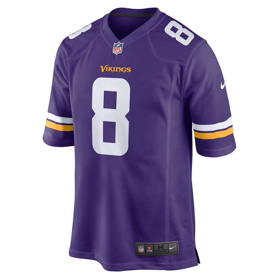 Alternative view of Trishton Jackson #8 Minnesota Vikings Game Jersey - Men's | Purple