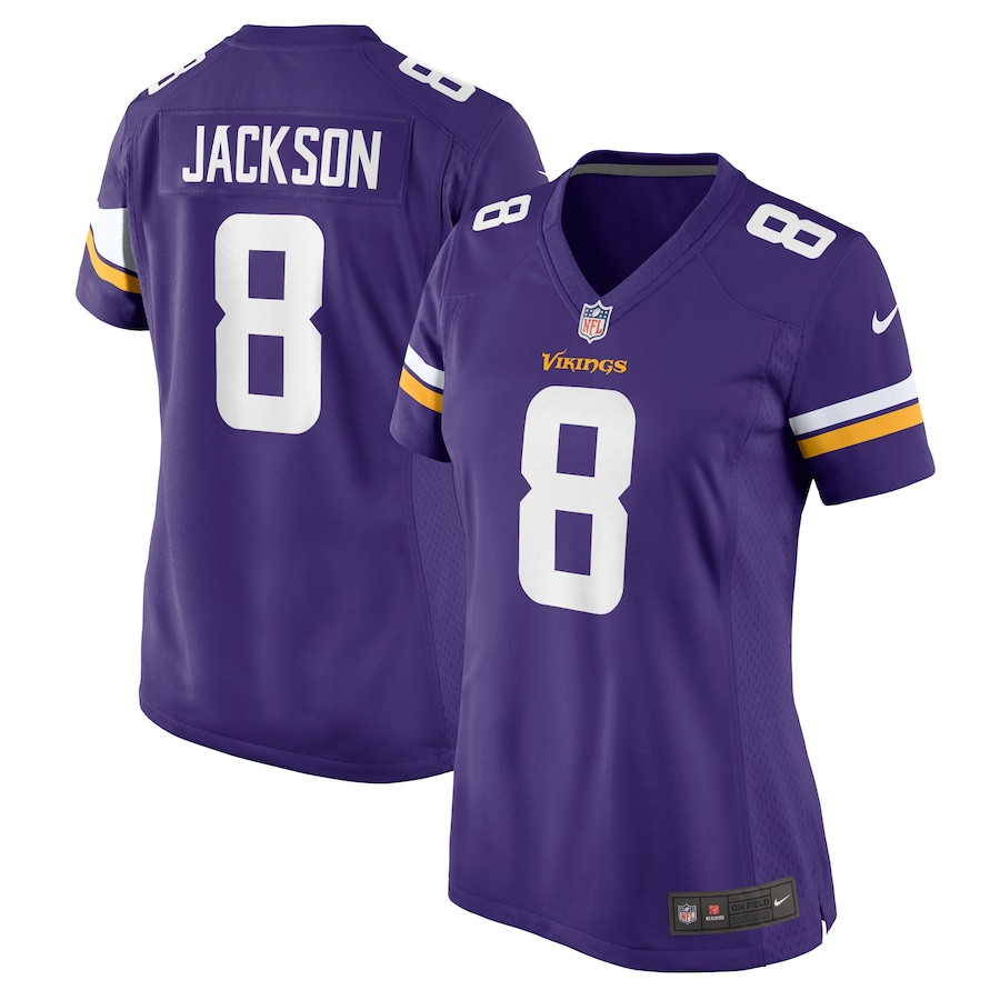Trishton Jackson #8 Minnesota Vikings Game Jersey - Women's | Purple