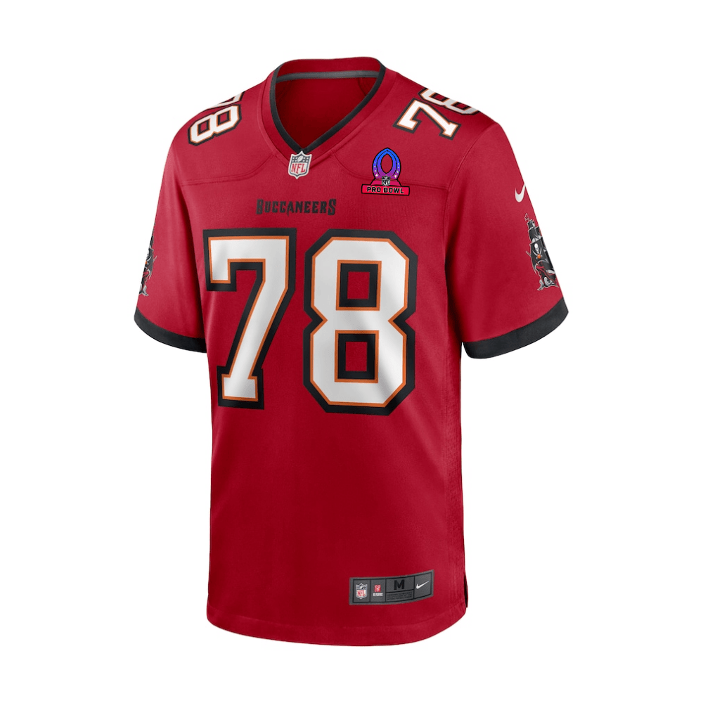 Alternative view of Tristan Wirfs #78 Tampa Bay Buccaneers Game Jersey - Men's | Red