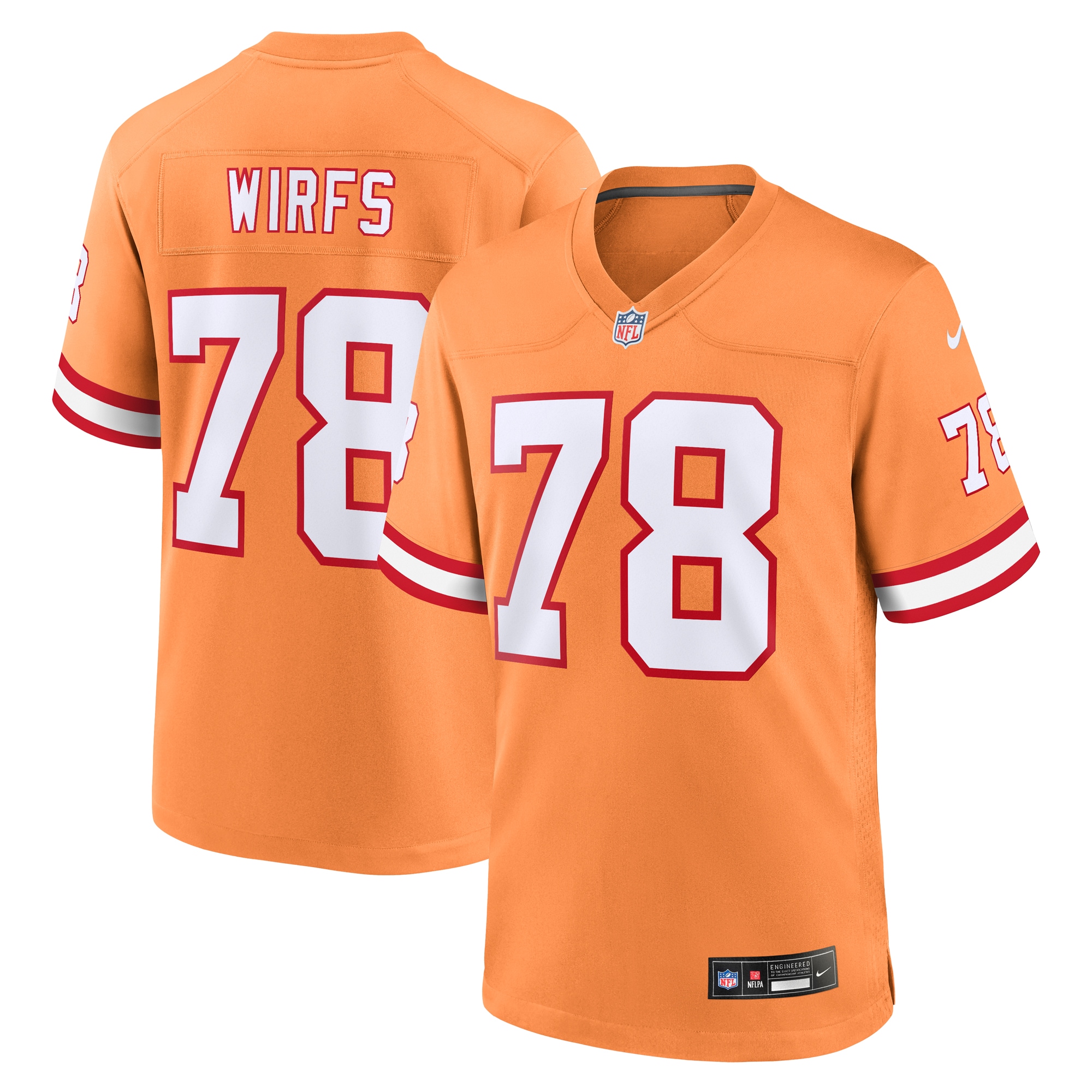 Tristan Wirfs Tampa Bay Buccaneers Throwback Game Jersey - Men's