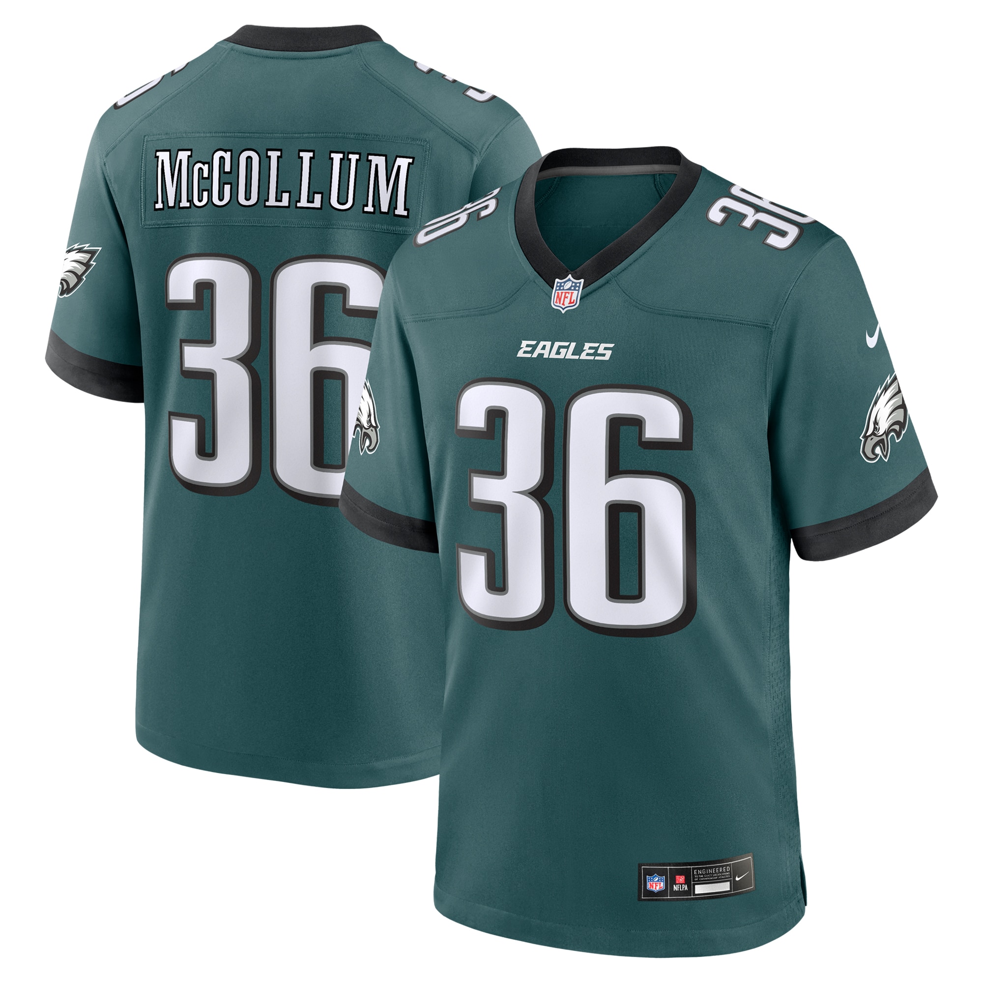 Tristin McCollum Philadelphia Eagles Game Jersey - Men's