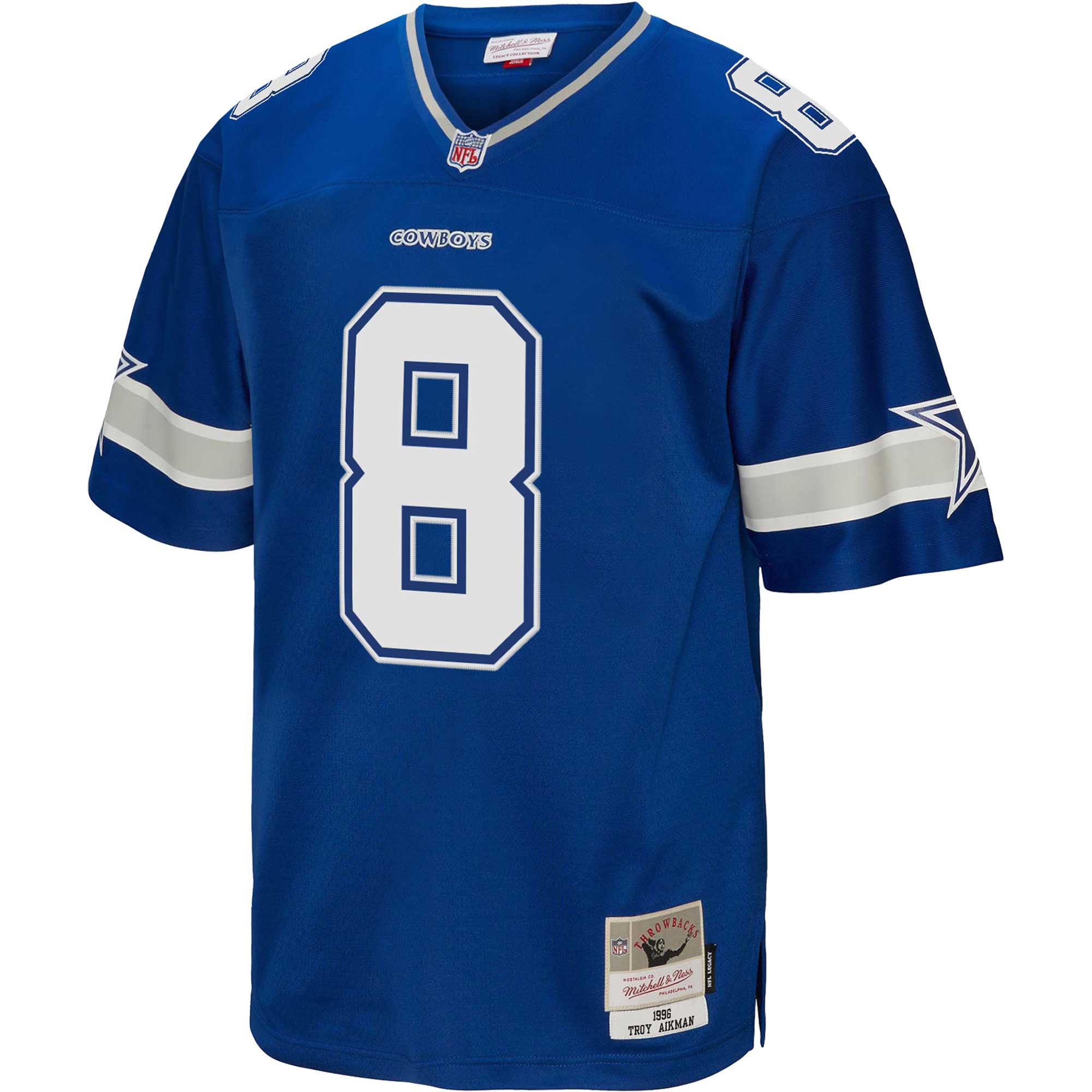 Alternative view of Troy Aikman Mitchell & Ness Dallas Cowboys Game Jersey - Men's