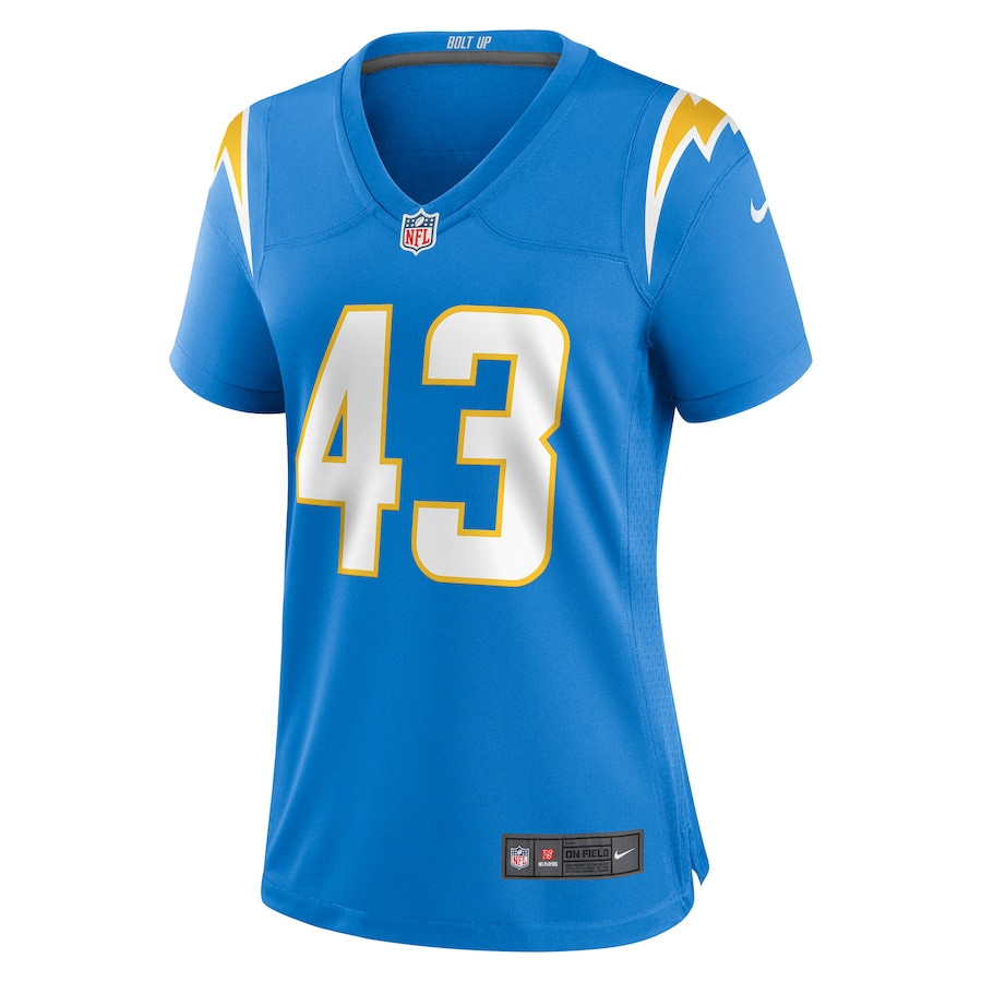 Alternative view of Troy Dye #43 Los Angeles Chargers Game Jersey - Women's | Powder Blue