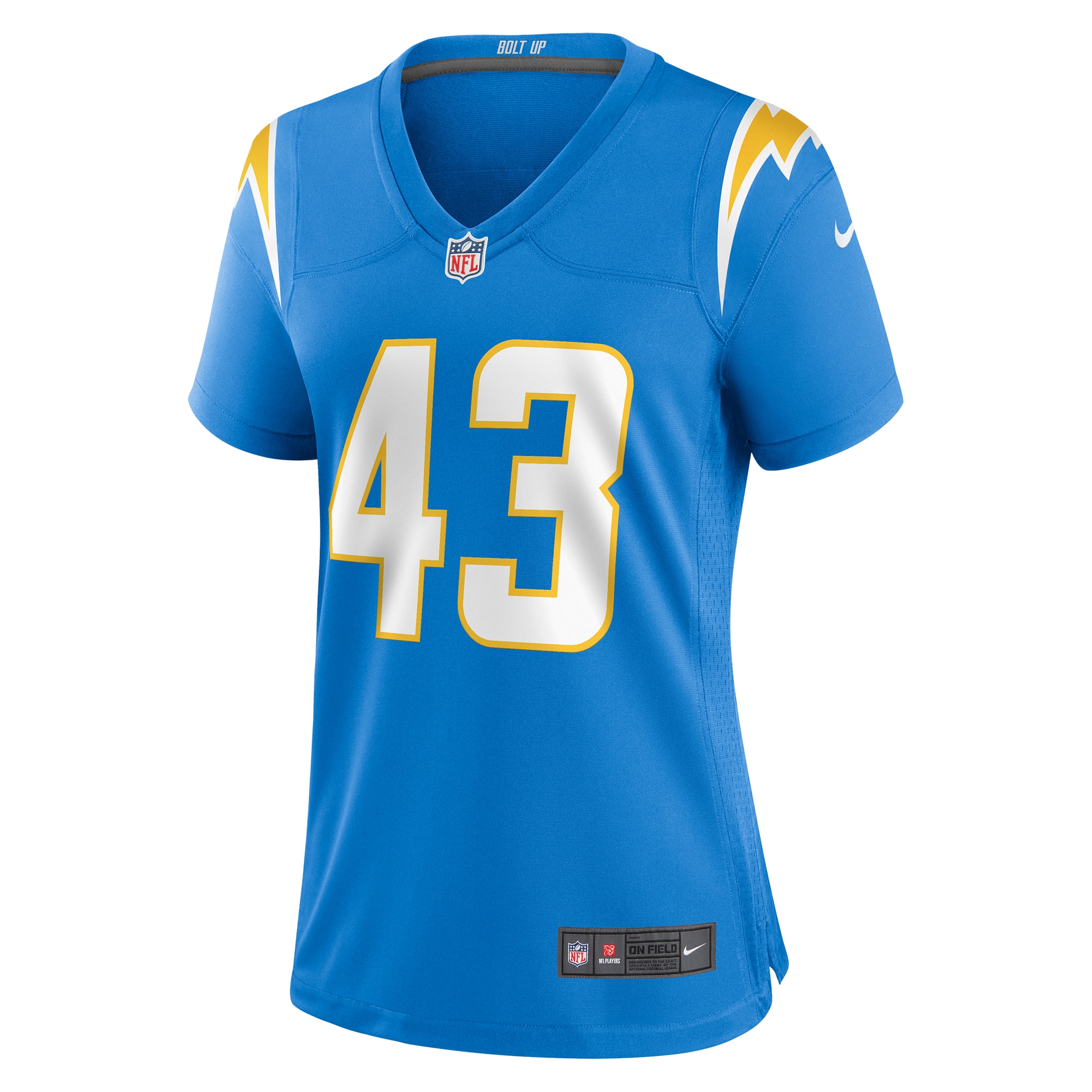 Alternative view of Troy Dye Los Angeles Chargers Game Jersey - Women's