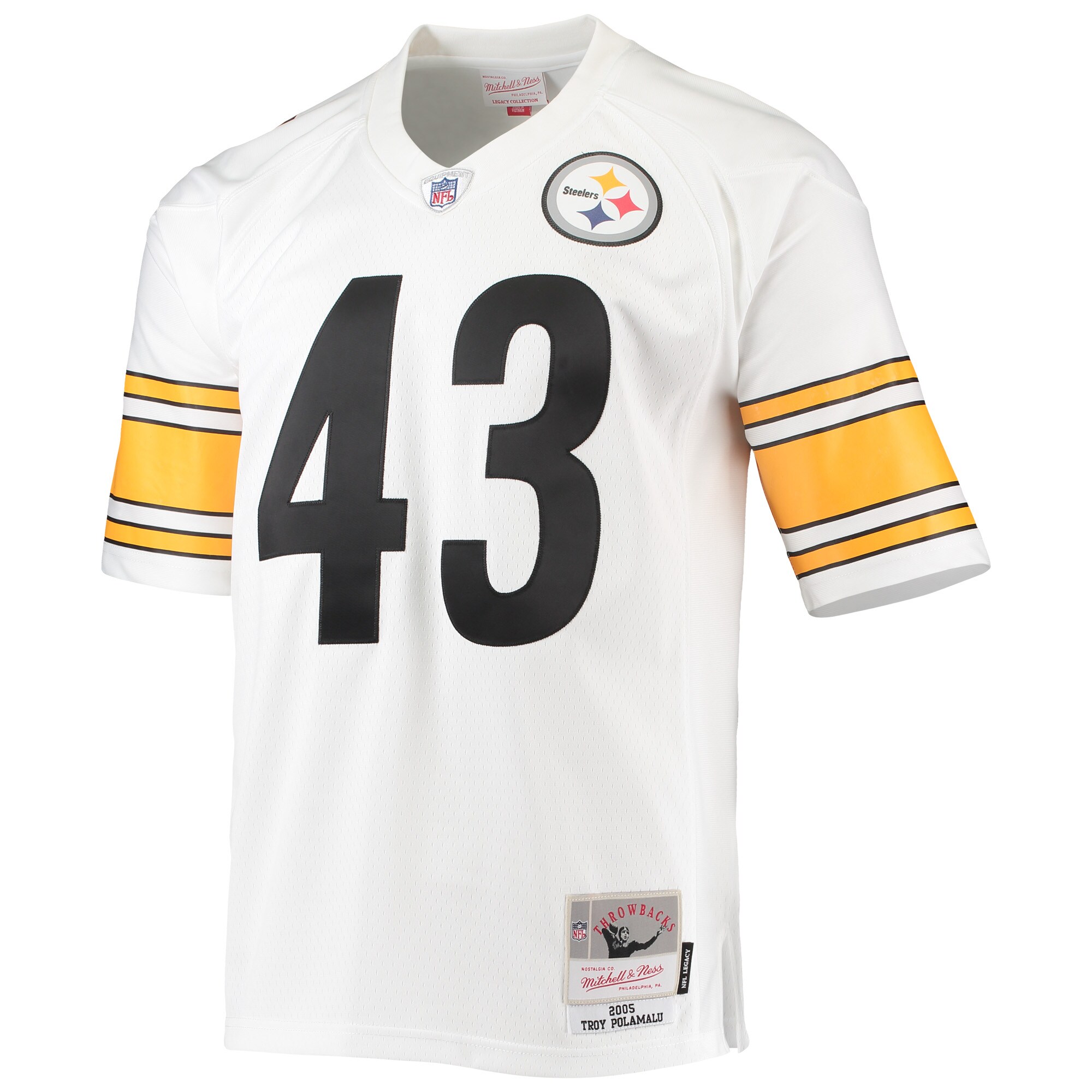 Alternative view of Troy Polamalu Mitchell & Ness Pittsburgh Steelers Game Jersey - Men's