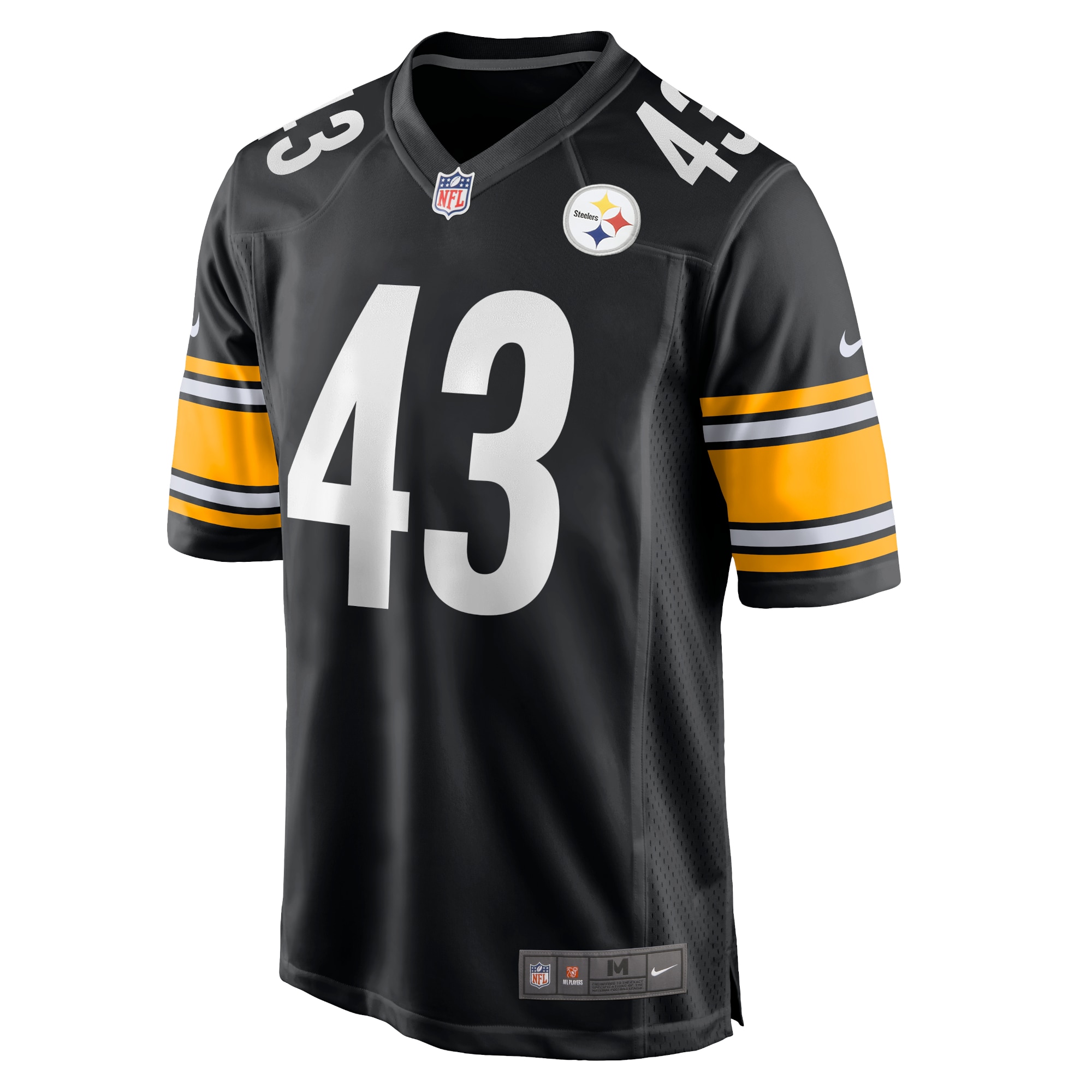 Alternative view of Troy Polamalu Pittsburgh Steelers Retired Player Game Jersey - Men's
