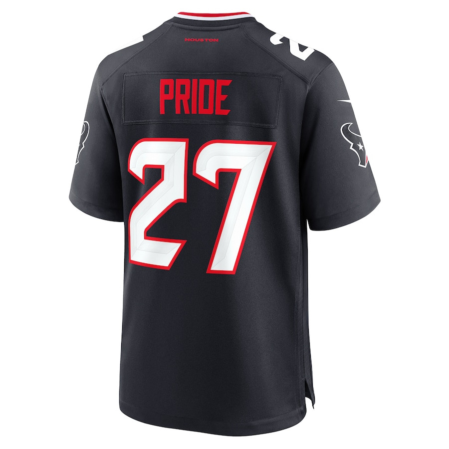 Troy Pride #27 Houston Texans Game Jersey - Men's | Navy - Image 3