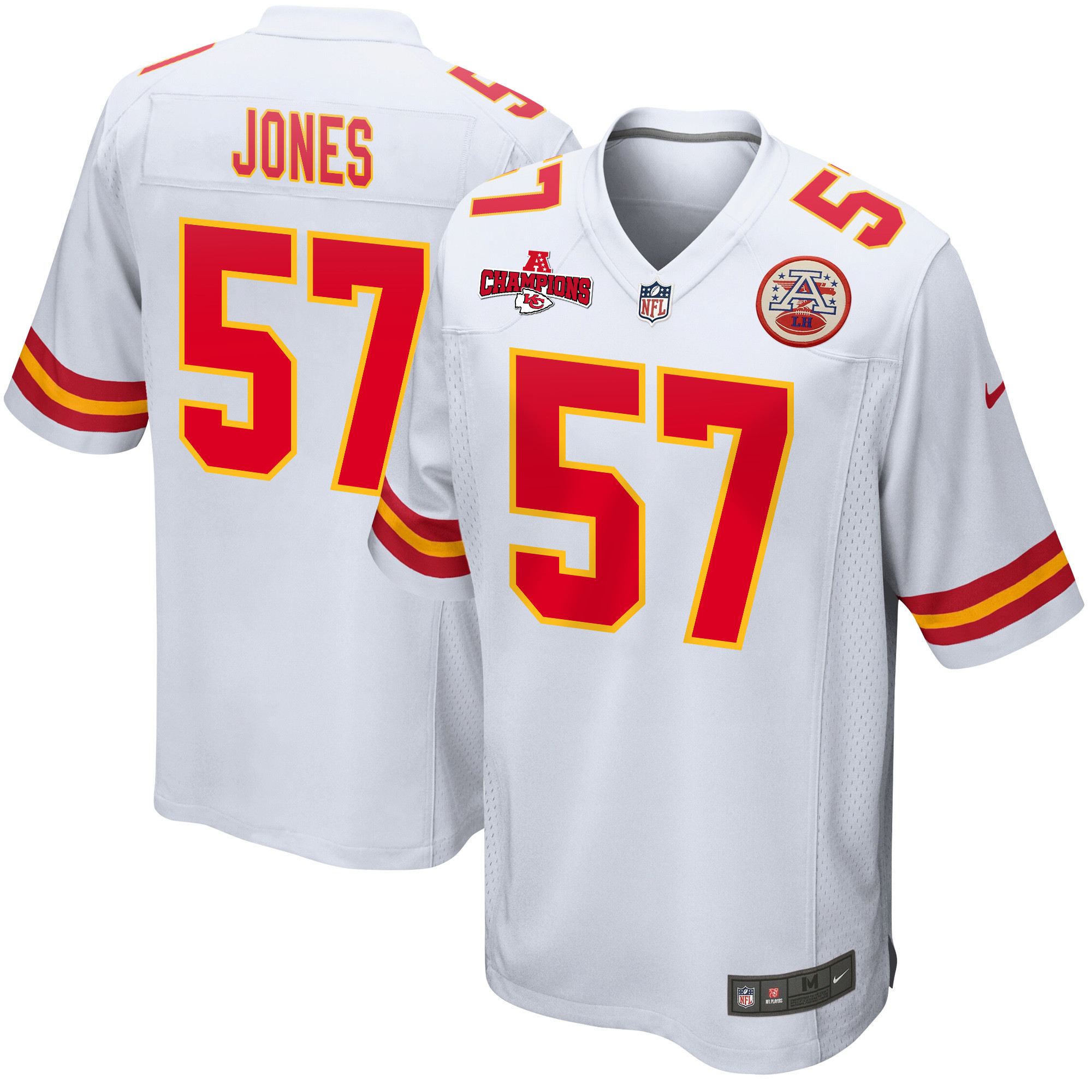 Truman Jones #57 Kansas City Chiefs Game Jersey - Men's | White
