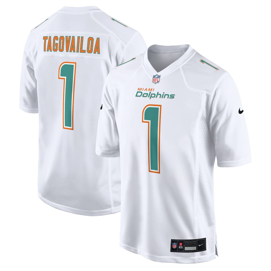 Tua Tagovailoa #1 Miami Dolphins Game Jersey - Men's | White