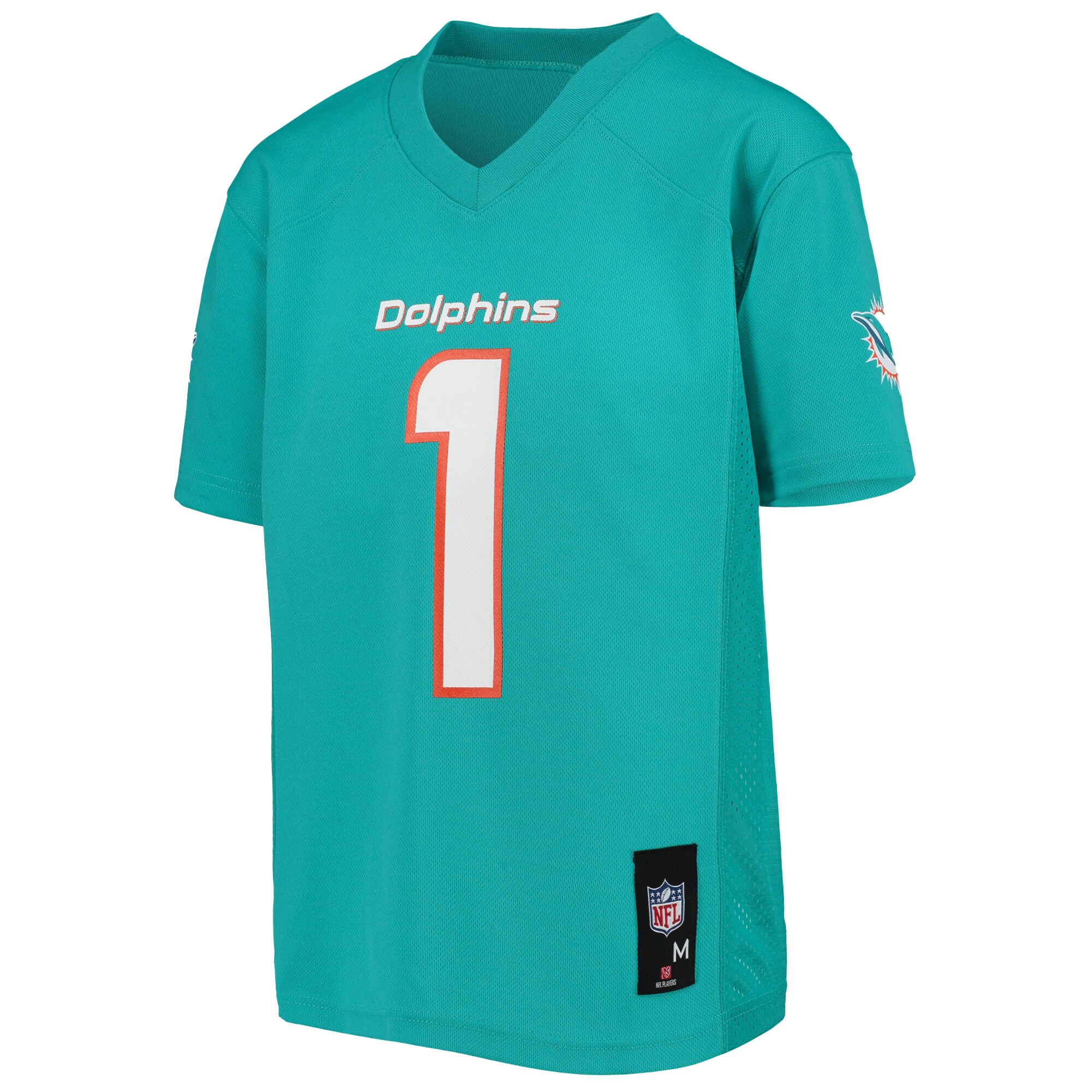 Alternative view of Tua Tagovailoa Miami Dolphins Game Jersey - Youth
