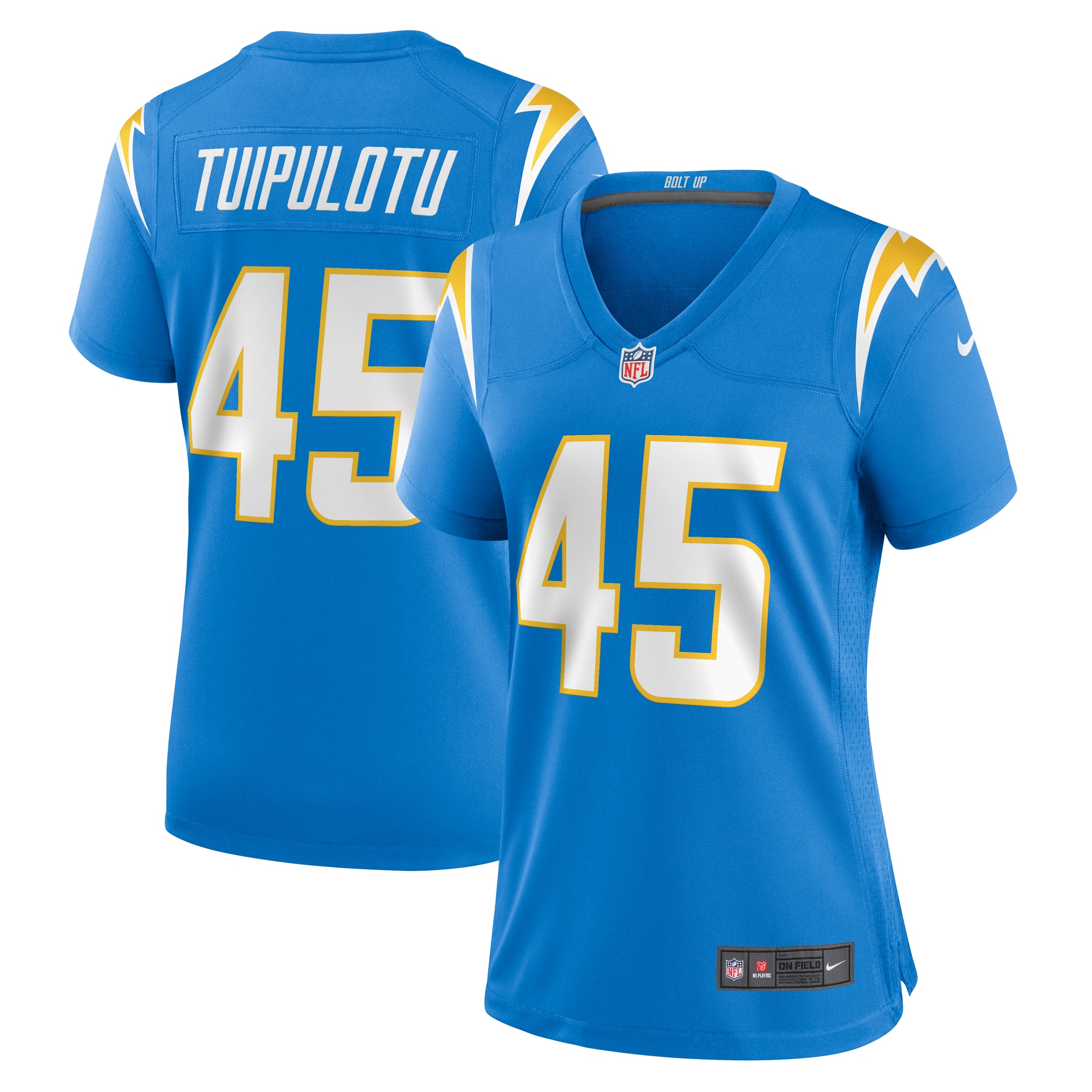 Tuli Tuipulotu Los Angeles Chargers Game Jersey - Women's