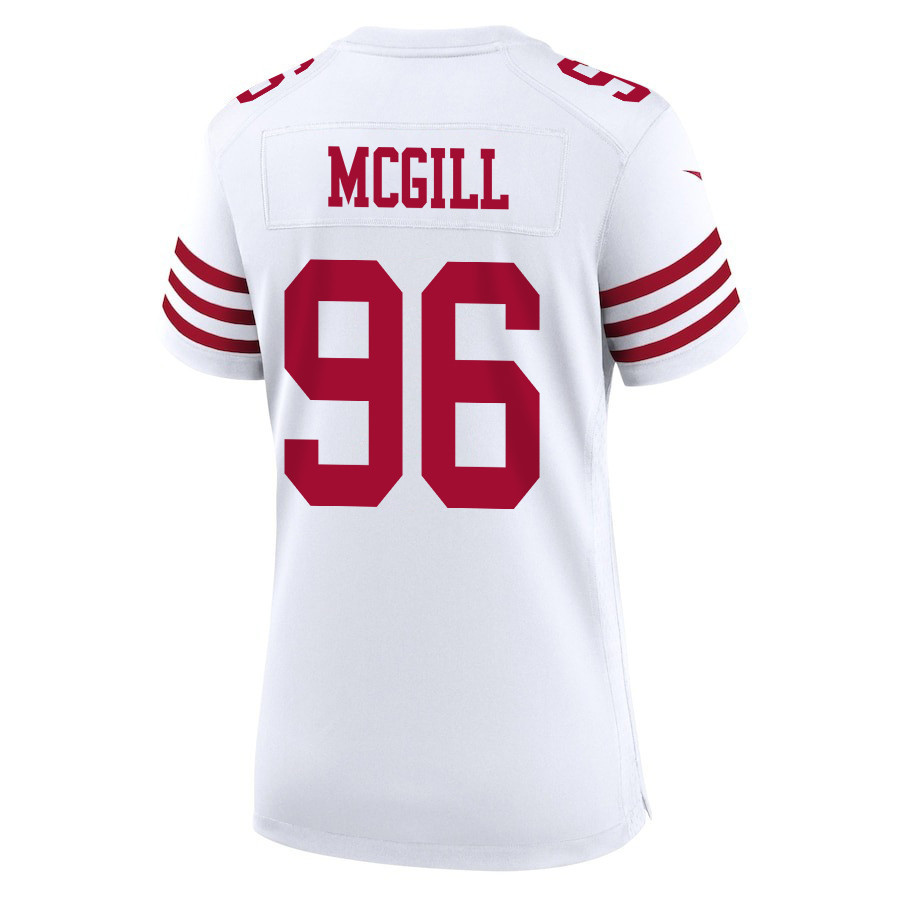 T.Y. McGill #96 San Francisco 49ers Super Bowl LVIII Patch Game Jersey - Women's | White - Image 3