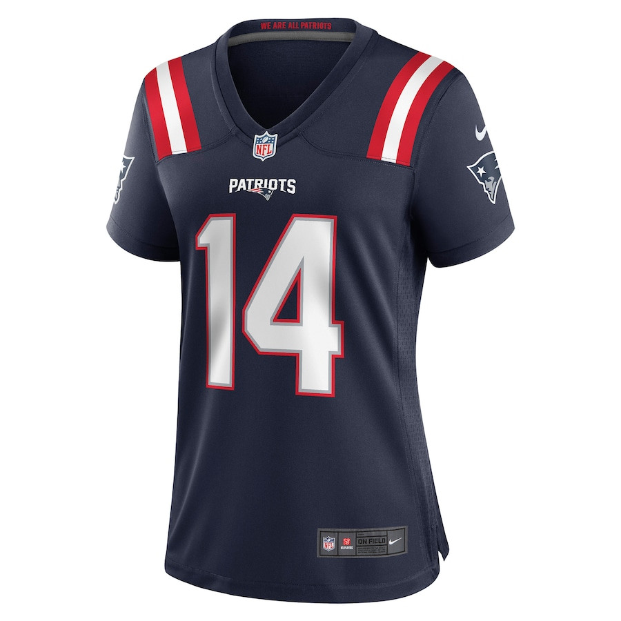 Alternative view of Ty Montgomery #14 New England Patriots Game Jersey - Women's | Navy