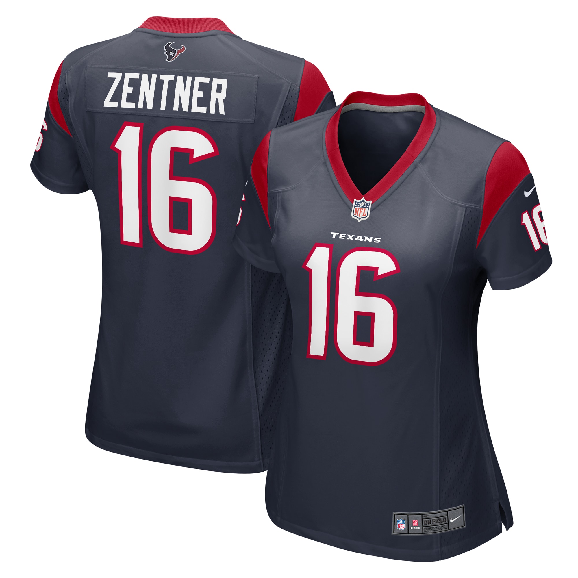 Ty Zentner Houston Texans Game Jersey - Women's