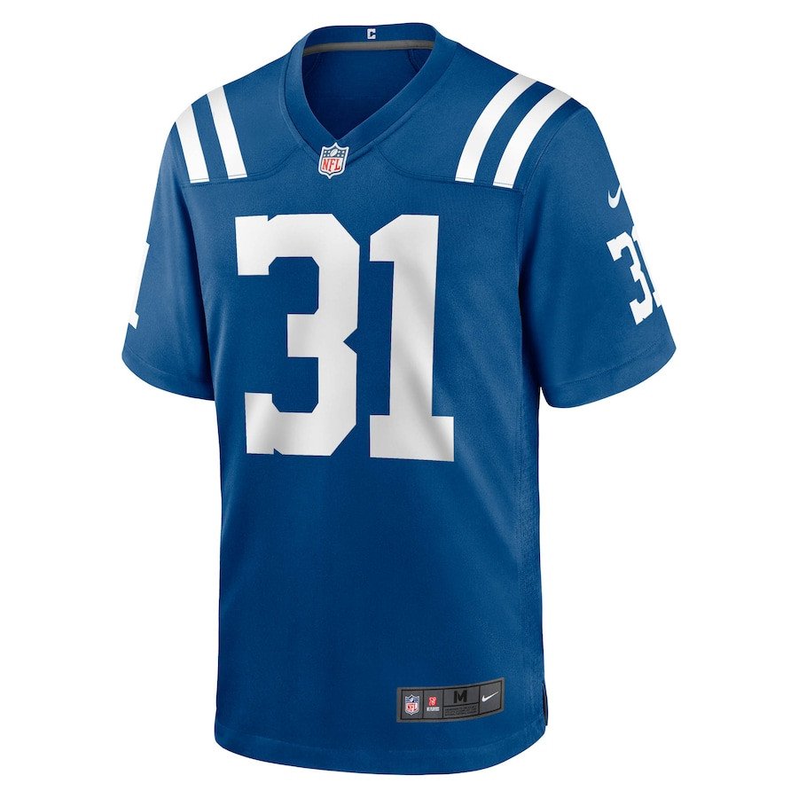 Alternative view of Tyler Goodson #31 Indianapolis Colts Game Jersey - Men's | Royal