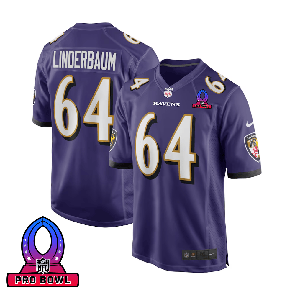 Tyler Linderbaum #64 Baltimore Ravens Game Jersey - Men's | Purple