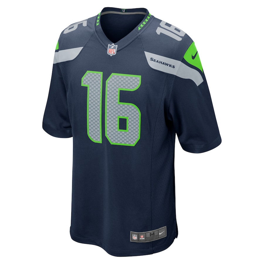 Alternative view of Tyler Lockett #16 Seattle Seahawks Game Jersey - Men's | College Navy