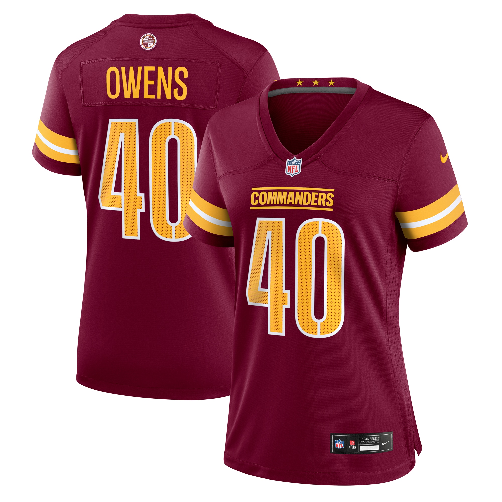 Tyler Owens Washington Commanders Game Jersey - Women's