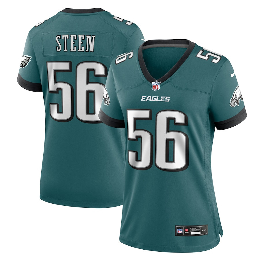 Tyler Steen #56 Philadelphia Eagles Game Jersey - Women's | Midnight Green