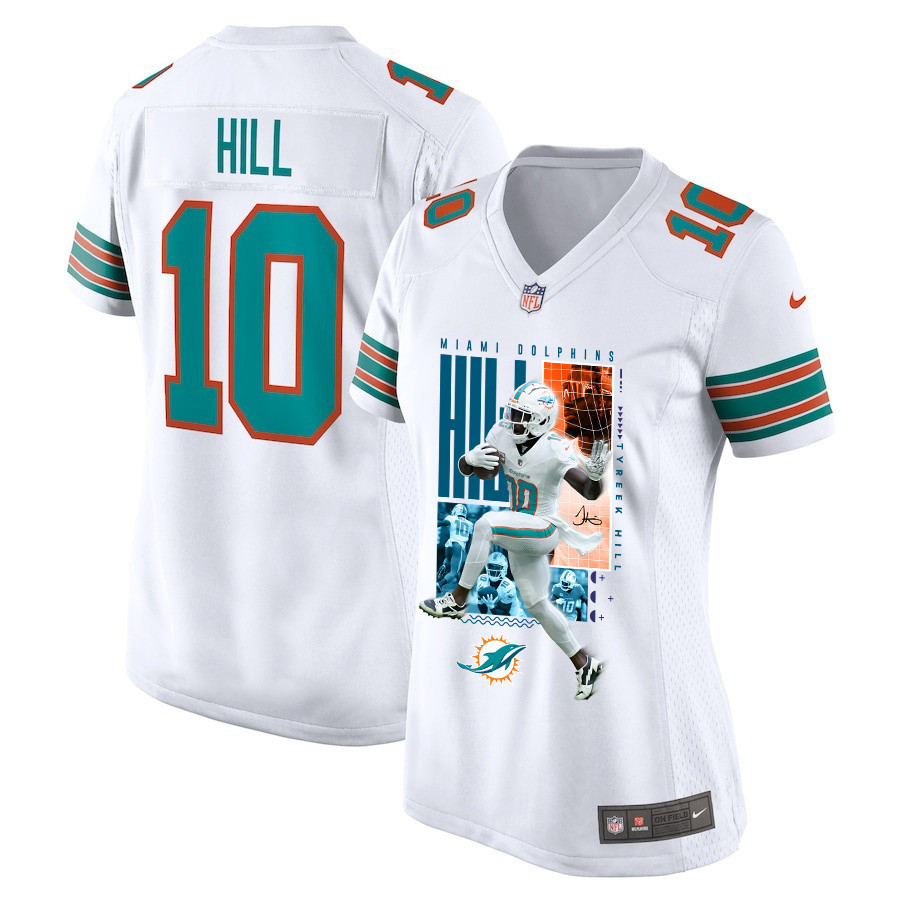Tyreek Hill #10 Miami Dolphins Game Jersey - Women's | White