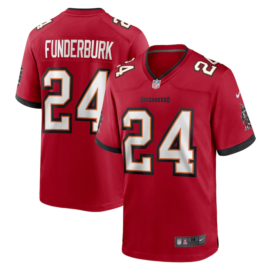 Tyrek Funderburk #24 Tampa Bay Buccaneers Game Jersey - Men's | Red