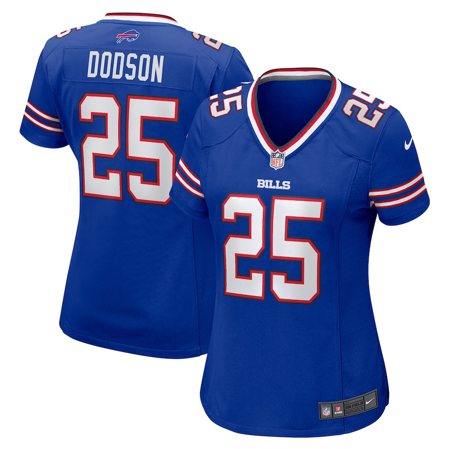 Tyrel Dodson #25 Buffalo Bills Game Jersey - Women's | Royal