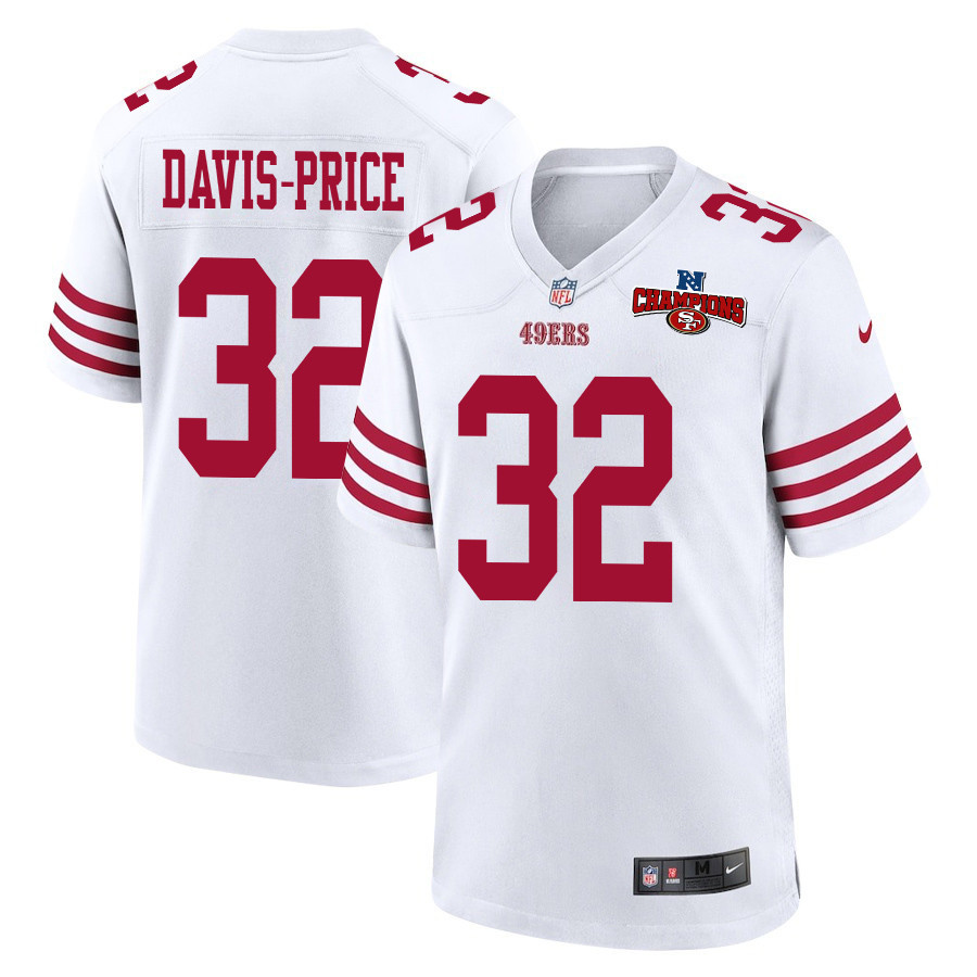 Tyrion Davis-Price #32 San Francisco 49ers Game Jersey - Men's | White