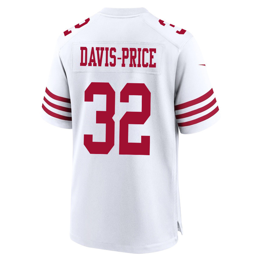 Tyrion Davis-Price #32 San Francisco 49ers Game Jersey - Men's | White - Image 3